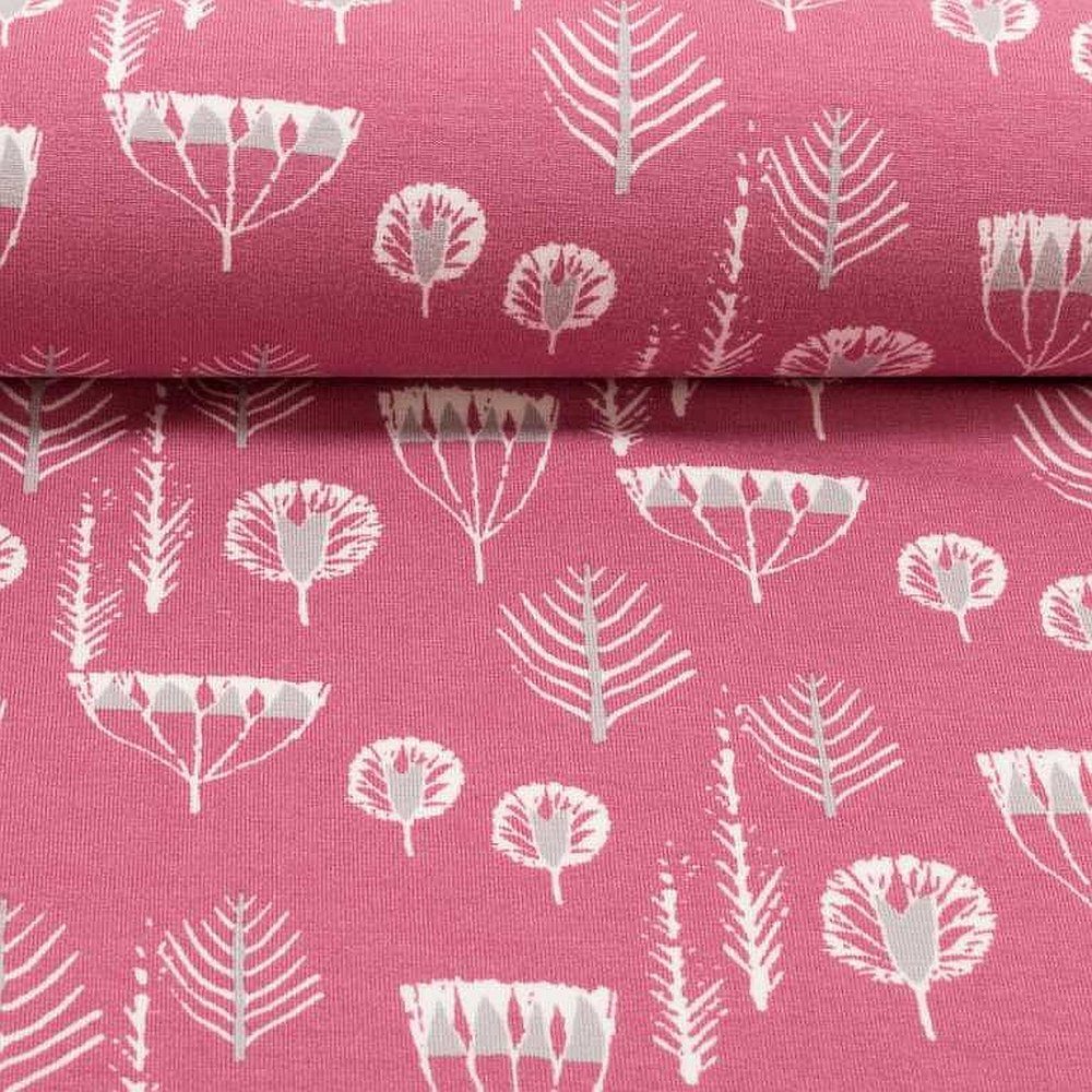 larissastoffe Stoff Jersey Swafing Viskose Senna Bäume beere, 15,90 EUR/m, Meterware, 50 cm x 160 cm