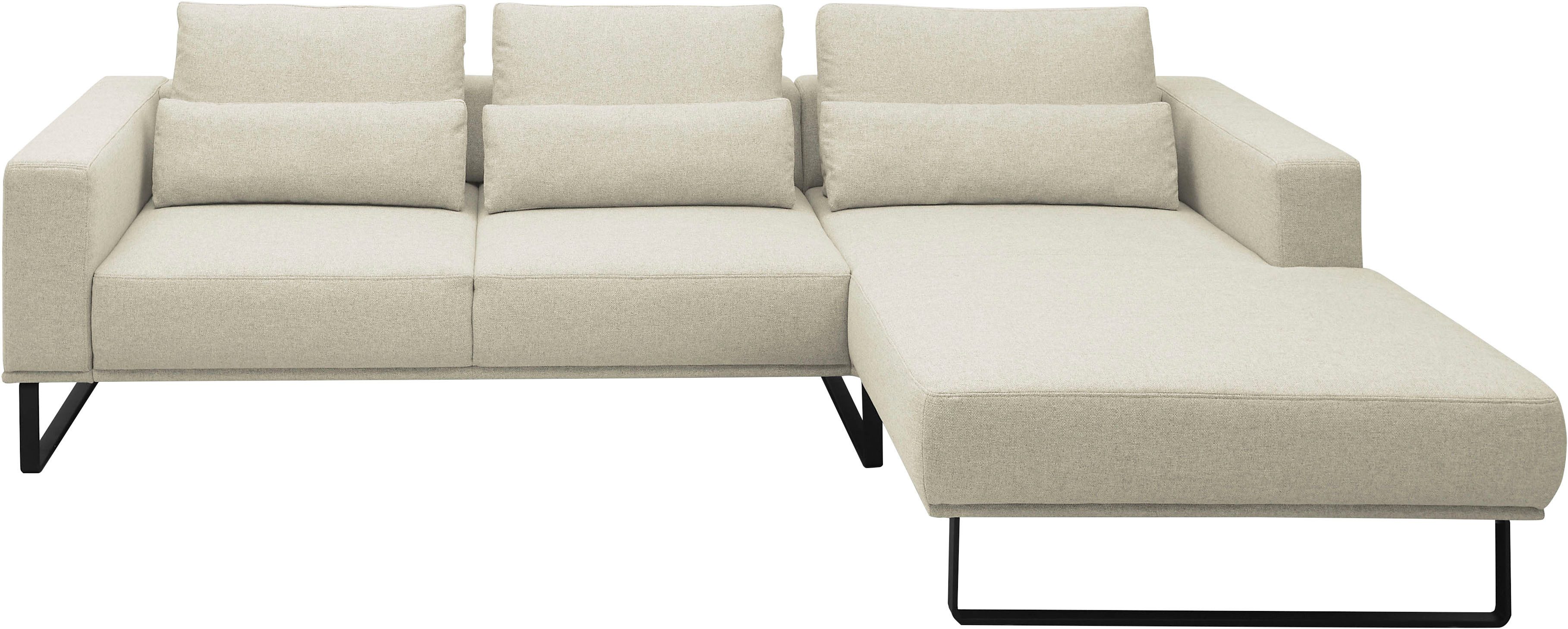 Musterring Ecksofa JustB! PM100, Modernes Design mit schwarzen Metallkufen und 292 cm Breite - 6 Farben