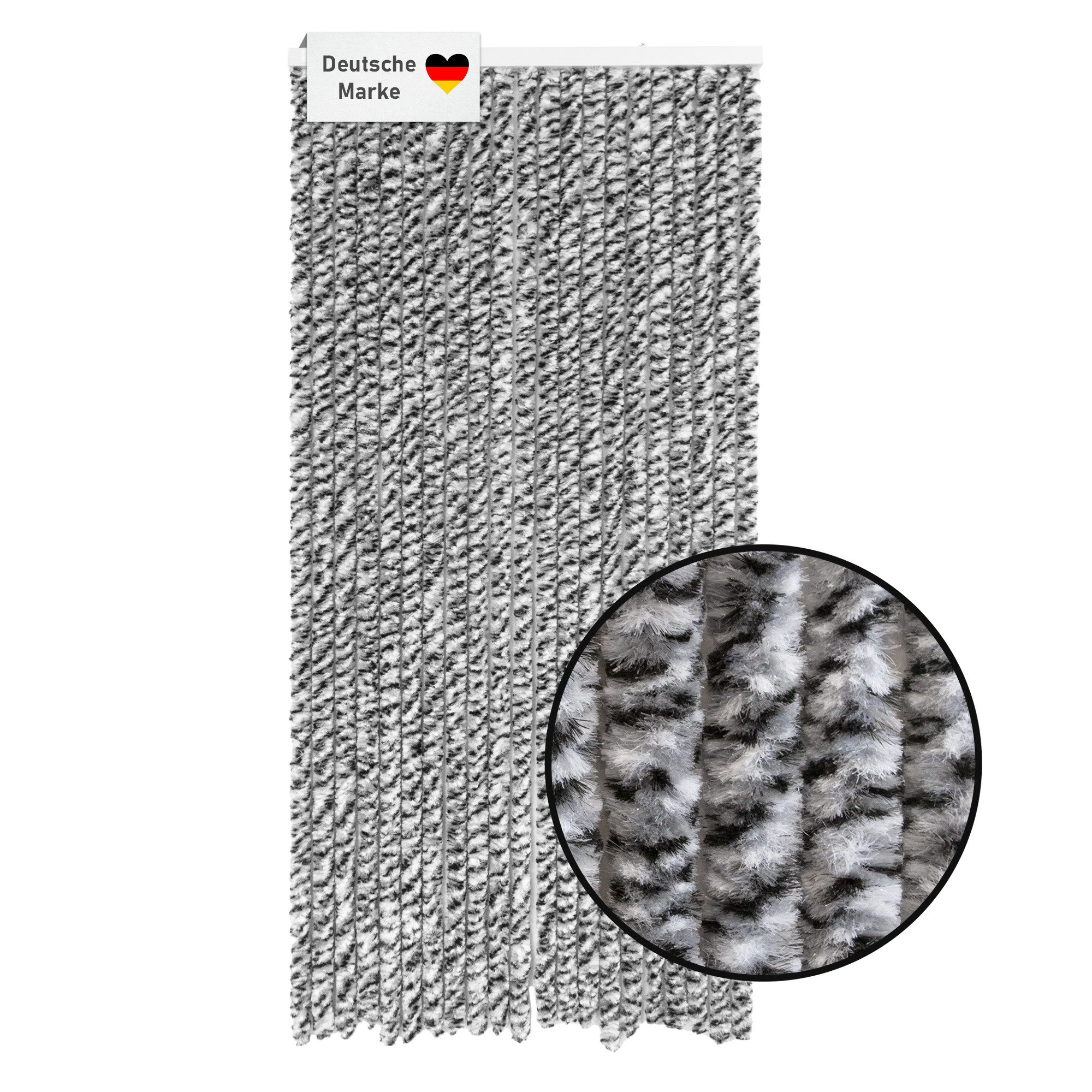 Lemodo Insektenschutz-Vorhang Flauschvorhang 90x200 cm, Wohnwagen Fliegenschutz, Chenille