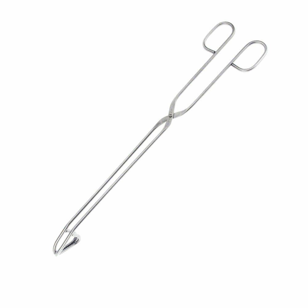 Grillzange /Bratenzange, Rostfreier Edelstahl, Länge: 37,2 cm, Silber