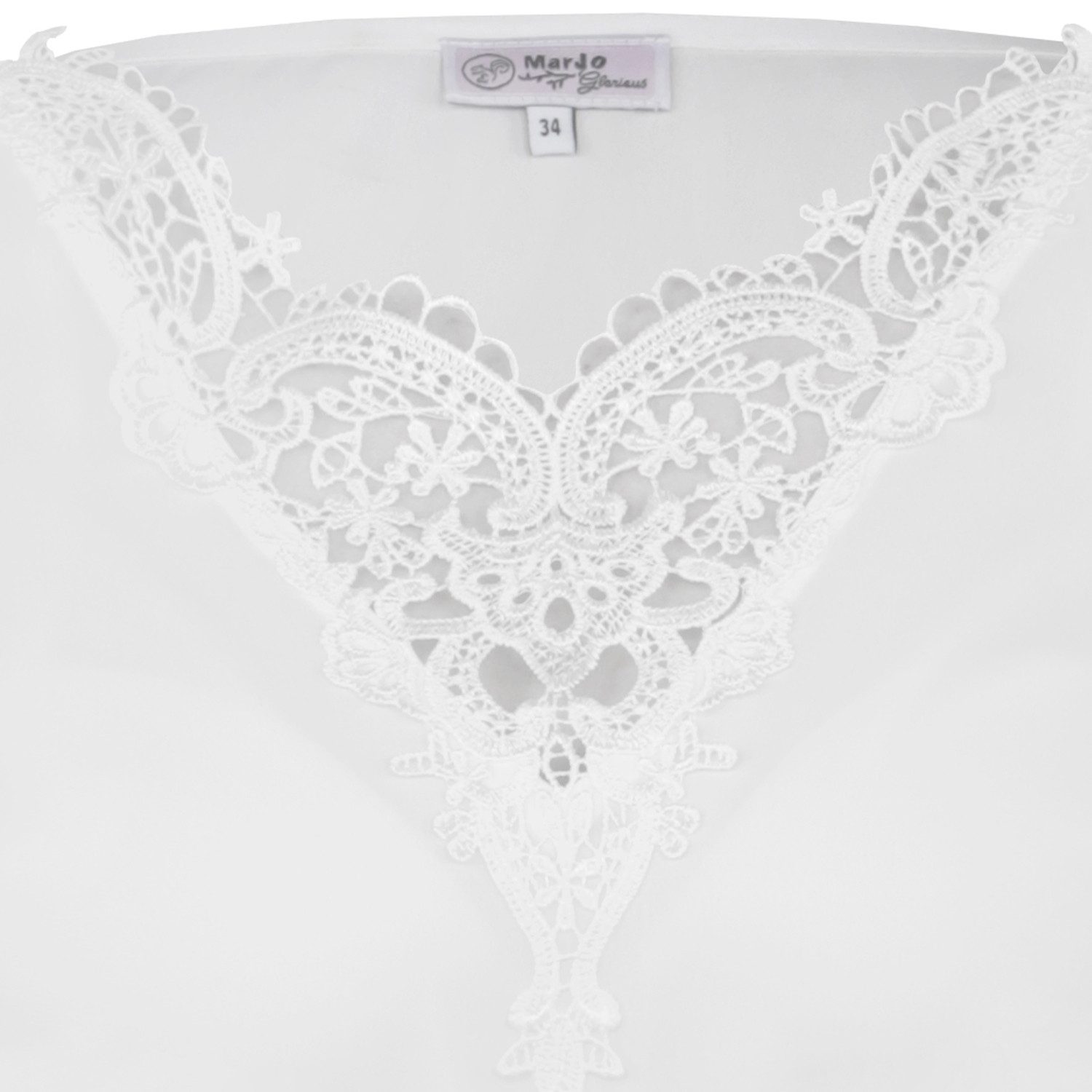 MarJo Dirndlbluse MarJo 'Viechtach' 3/4 Arm, Offwhite
