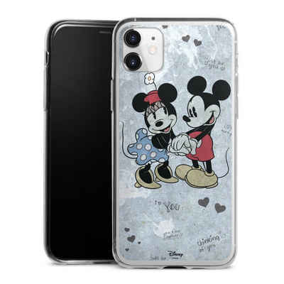 DeinDesign Handyhülle Disney Mickey & Minnie Mouse Vintage Mickey&Minnie In Love, Apple iPhone 11 Slim Case Silikon Hülle Ultra Dünn Schutzhülle