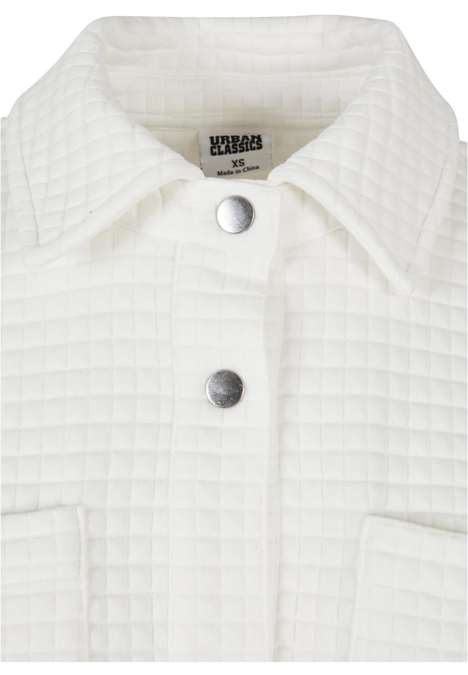 Sweatjacke Overshirt CLASSICS Quilted (1-tlg) Ladies Damen URBAN white Sweat