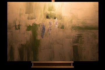 KUNSTLOFT Gemälde Half-Concealed 120x80 cm, Leinwandbild 100% HANDGEMALT Wandbild Wohnzimmer