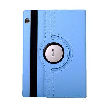 Wigento Tablet-Hülle Für Apple iPad Pro 11.0 Zoll 2018 / iPad Air 2020 4. Gen./ Air 2022 360 Grad Hülle Cover Tasche Hellblau Kunst Leder Case Neu + 0,4 mm Hart Glas