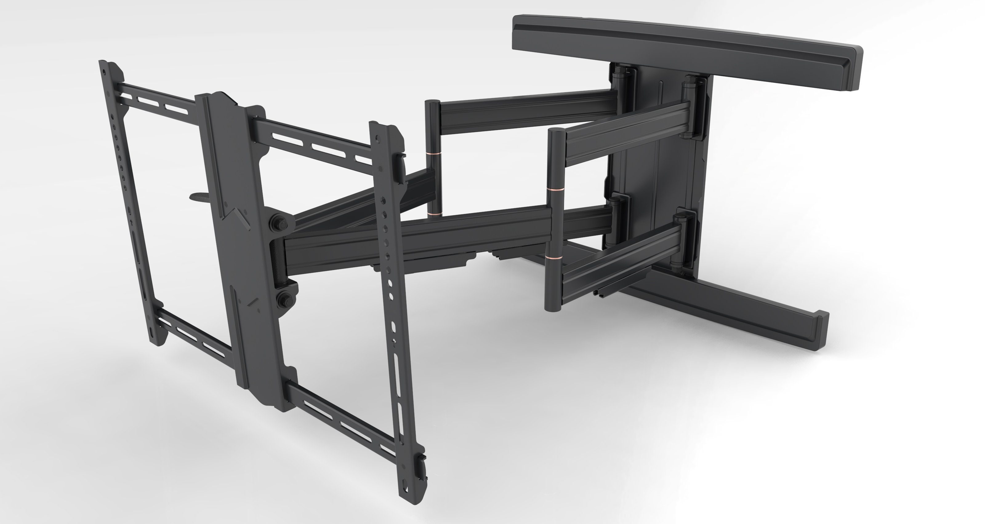 Xantron TV-Wandhalterung für TV Monitore 37-80" fix, STRONGLINE-640-B, (bis 80 Zoll, Ausziehbar bis 80cm, schwenkbar)