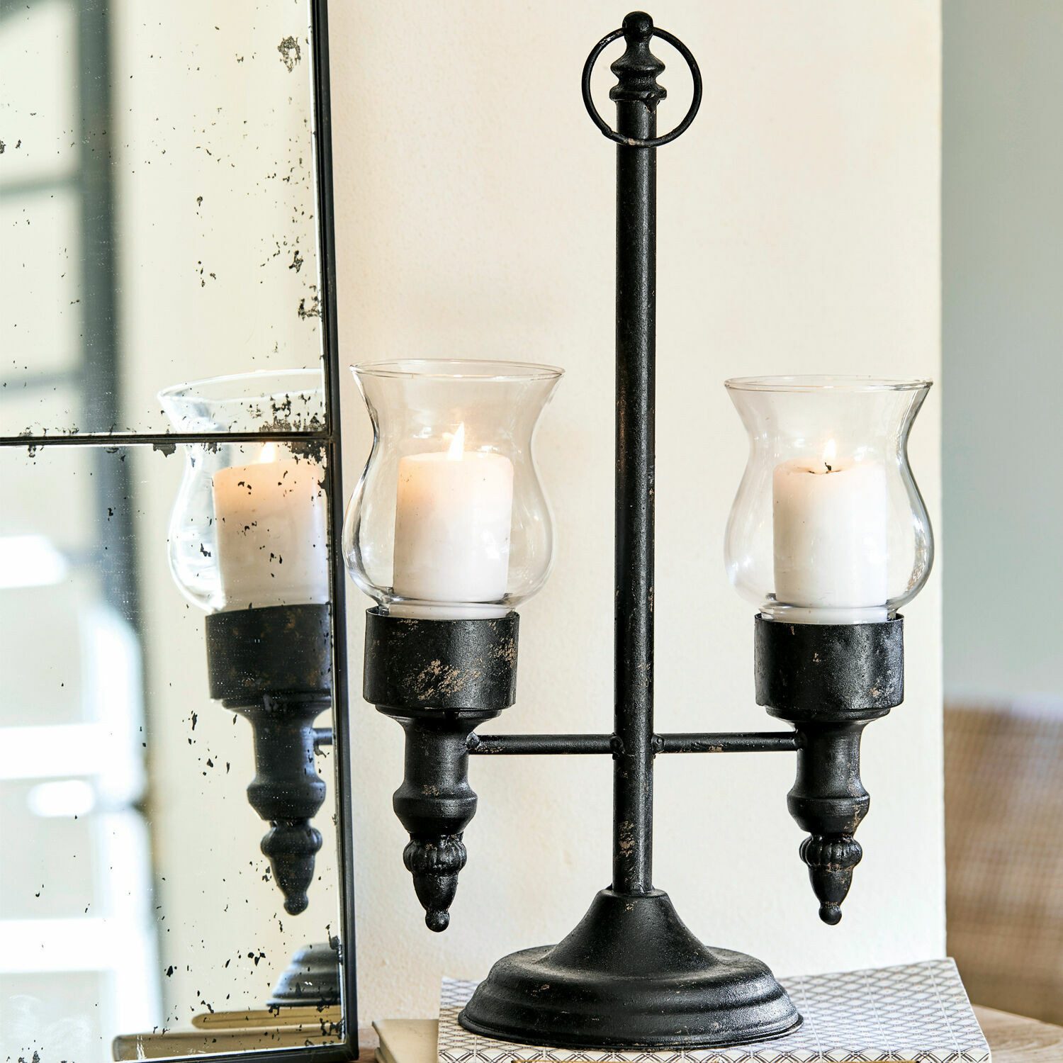 Mirabeau Windlicht Windlicht Oiusseau antikschwarz (kein Set, kein Set) günstig online kaufen