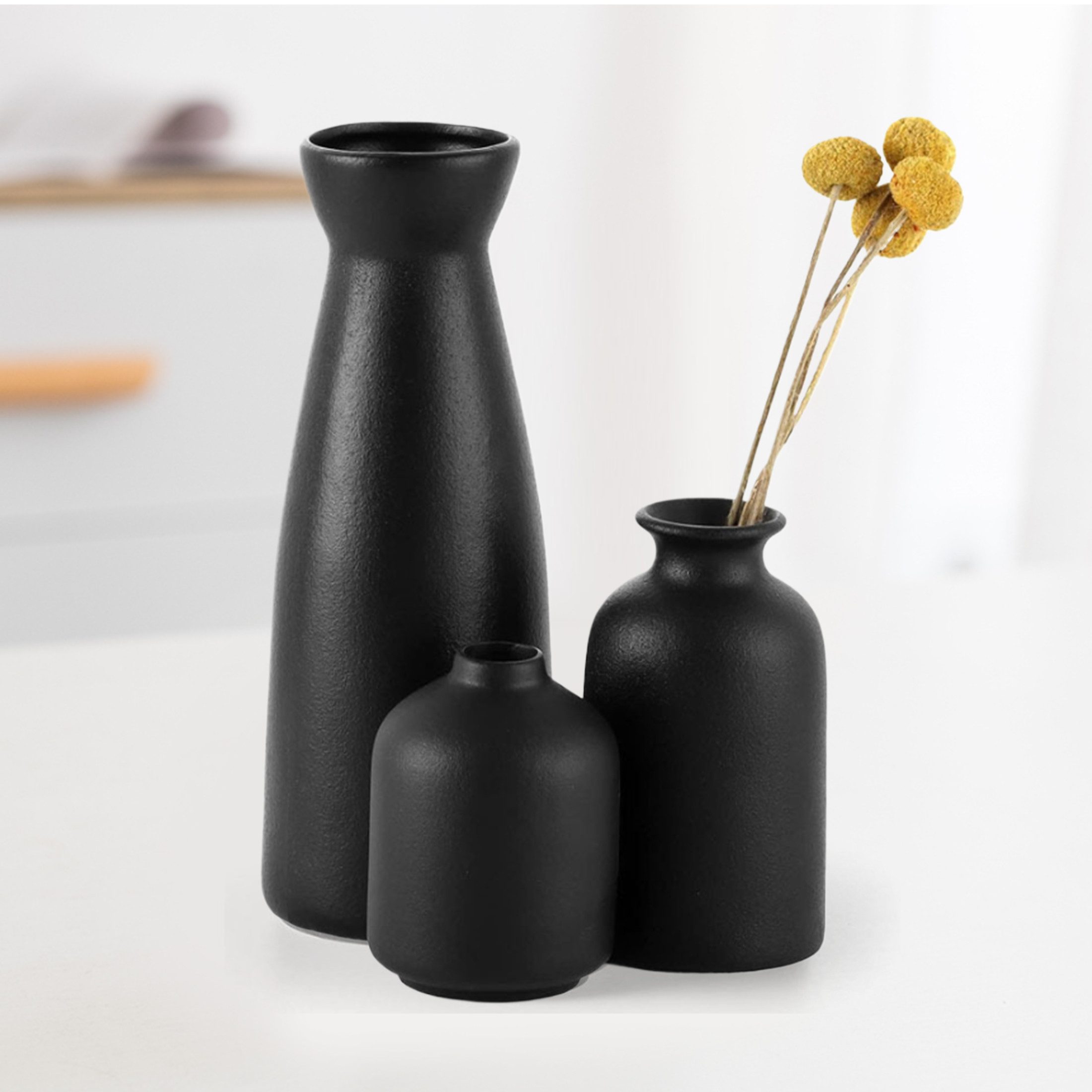 YINDN Dekovase 3er-Set Keramik Vase, Getrocknete günstig online kaufen
