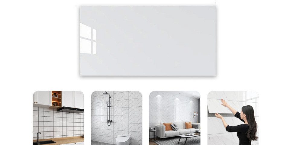 feinlux Fliesenaufkleber 3D Fliesenaufkleber Klebefliesen 60 x 30cm (SET, für Küche Badezimmer Wohnzimmer (12 Stück), Selbstklebend,Wasserfest, Hitzebeständig, Sehr Starke Klebefähigkeit