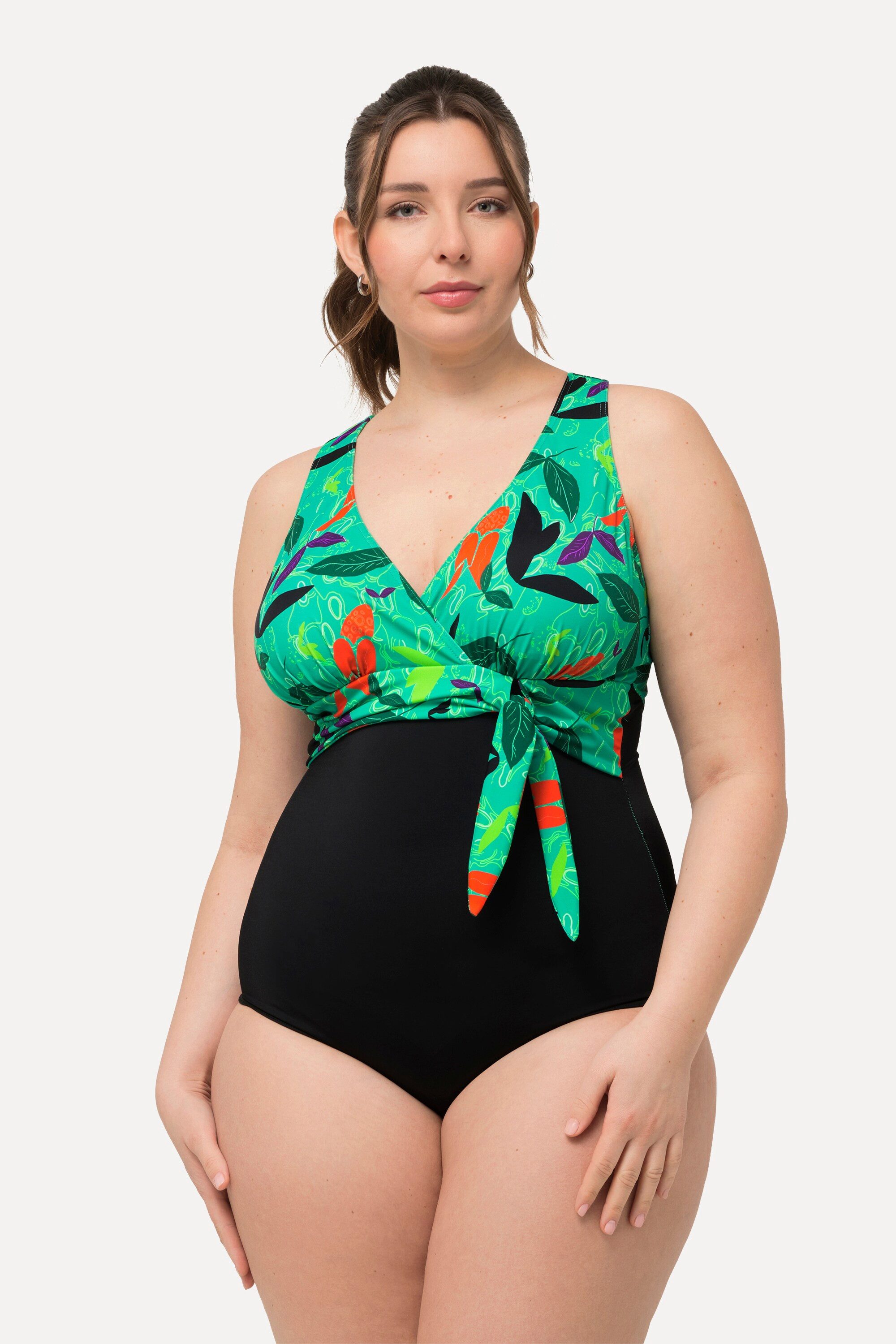 Ulla Popken Badeanzug Badeanzug Neckholder-Optik Softcups günstig online kaufen
