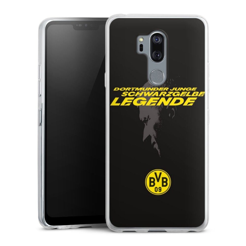 DeinDesign Handyhülle Marco Reus Borussia Dortmund BVB Danke Marco Schwarzgelbe Legende, LG G7 ThinQ Slim Case Silikon Hülle Ultra Dünn Schutzhülle