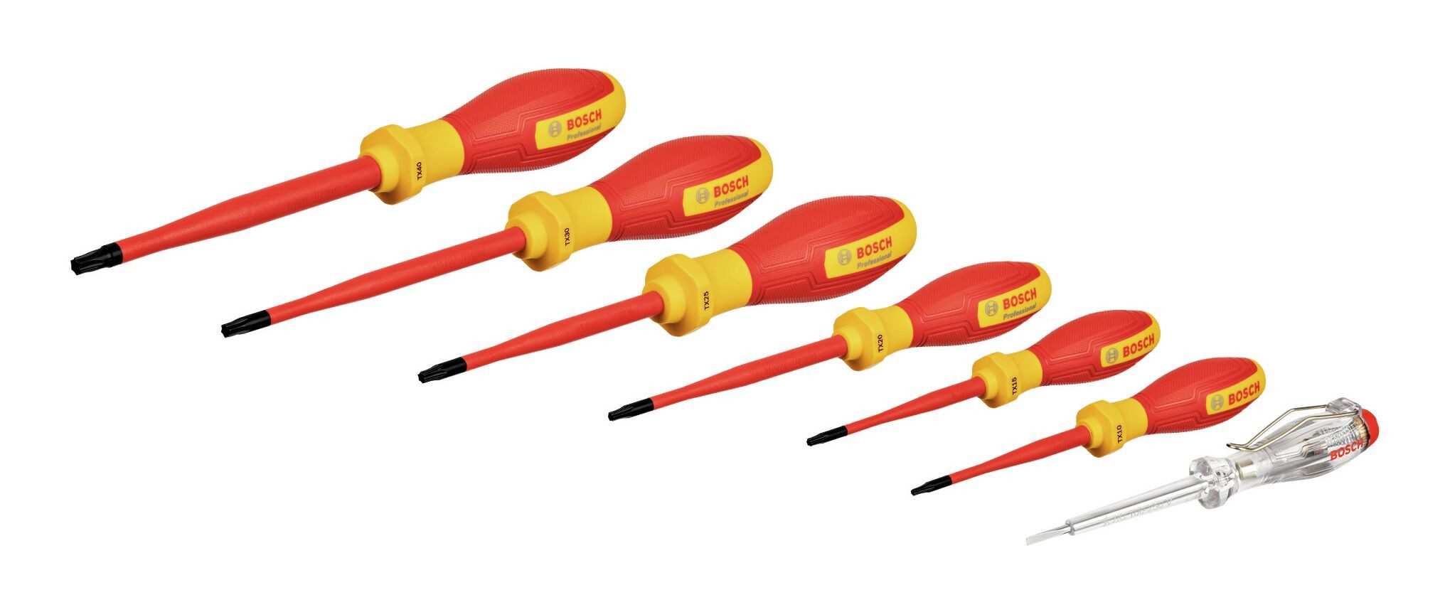 BOSCH Schraubendreher, (7 Teile), VDESet, TX, 7-teilig