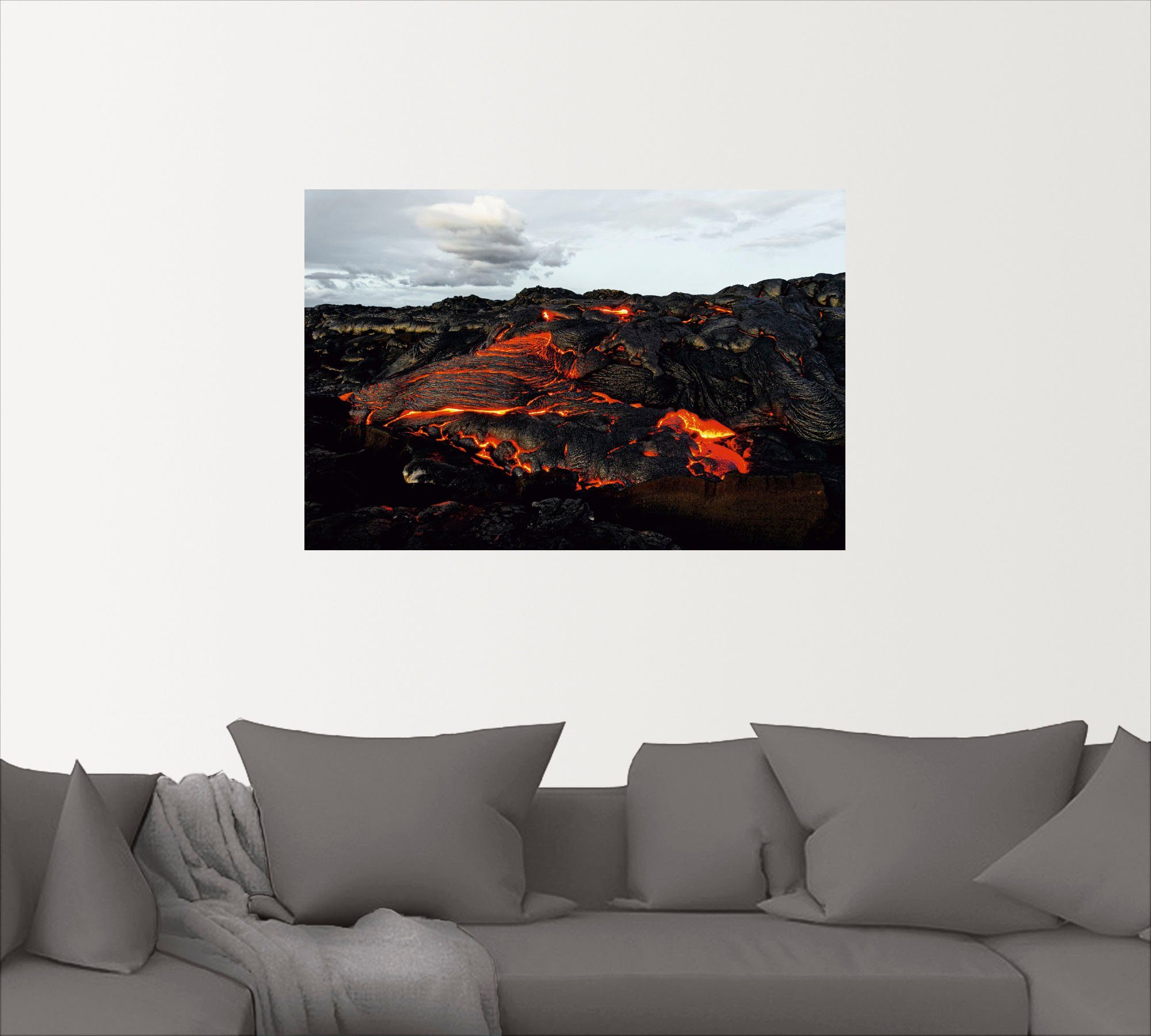 Hawaii als aus in (1 Erdspalte, Lava Größen Wandaufkleber Artland oder Alubild, Leinwandbild, Wandbild tritt Poster versch. St), Amerika einer