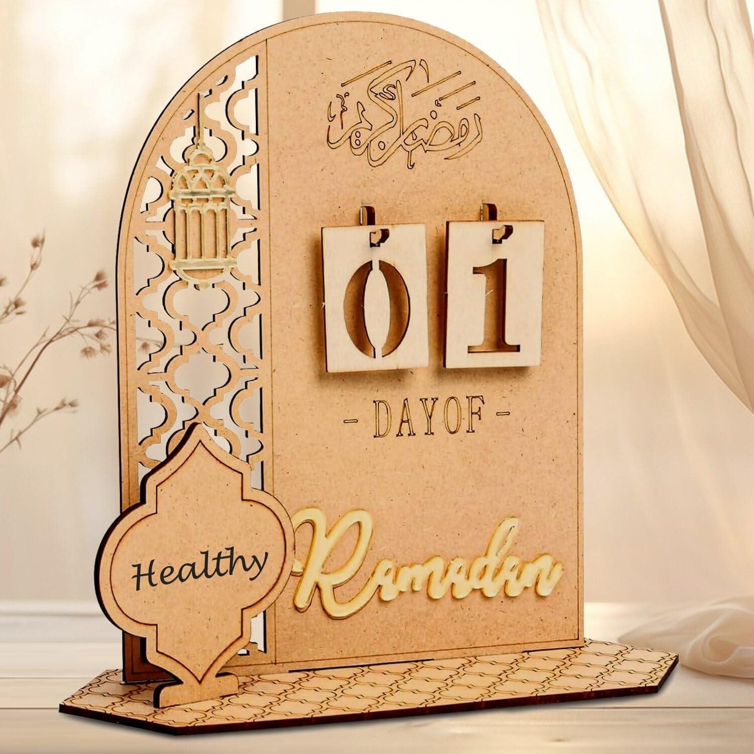 LuxusKollektion Adventskalender Ramadan Kalender Holz 30 Tage Countdown