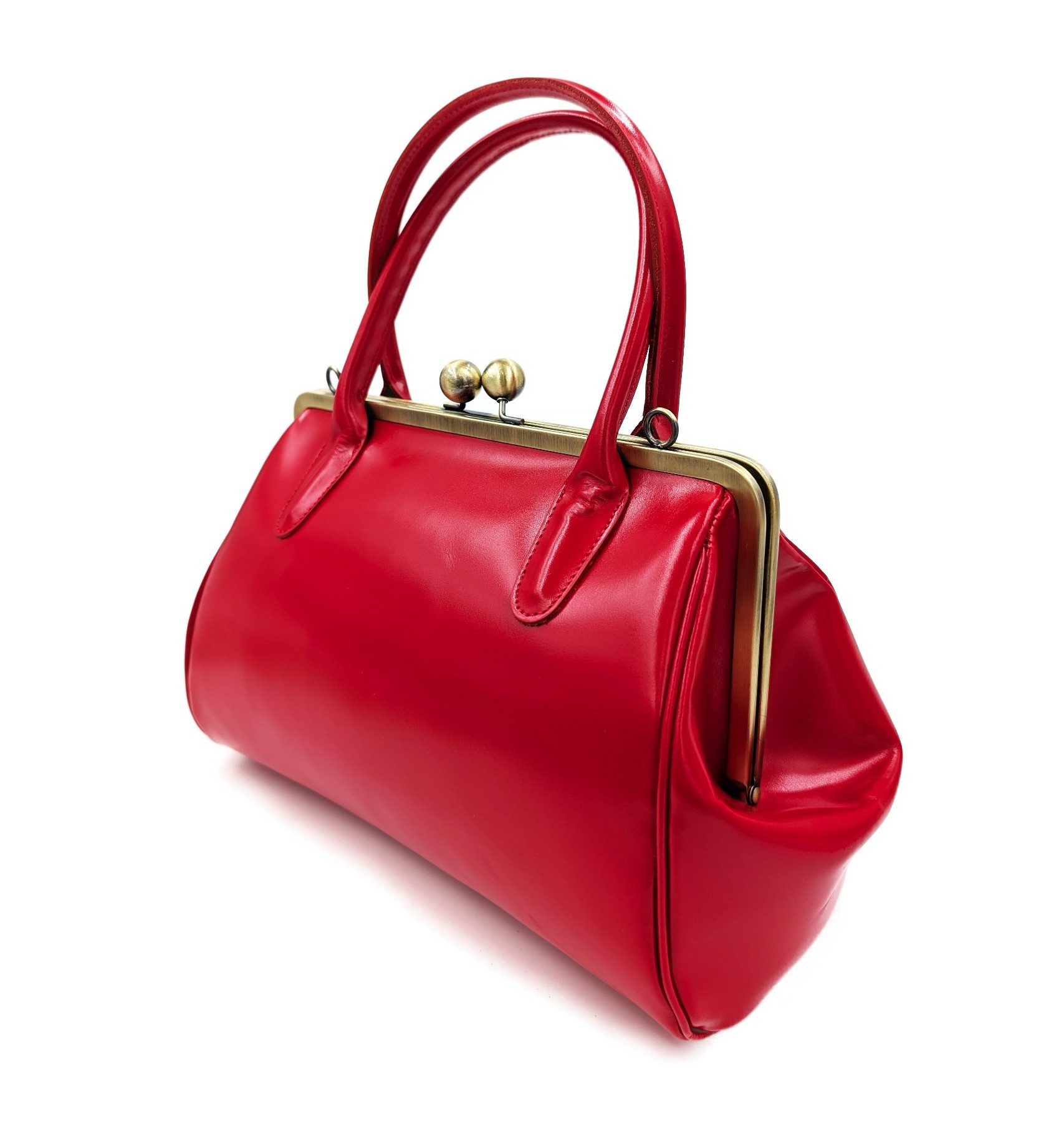 Taschenkinder Handtasche Henkeltasche Vintage Ledertasche "Sophie" Schultertasche, Echtes Leder