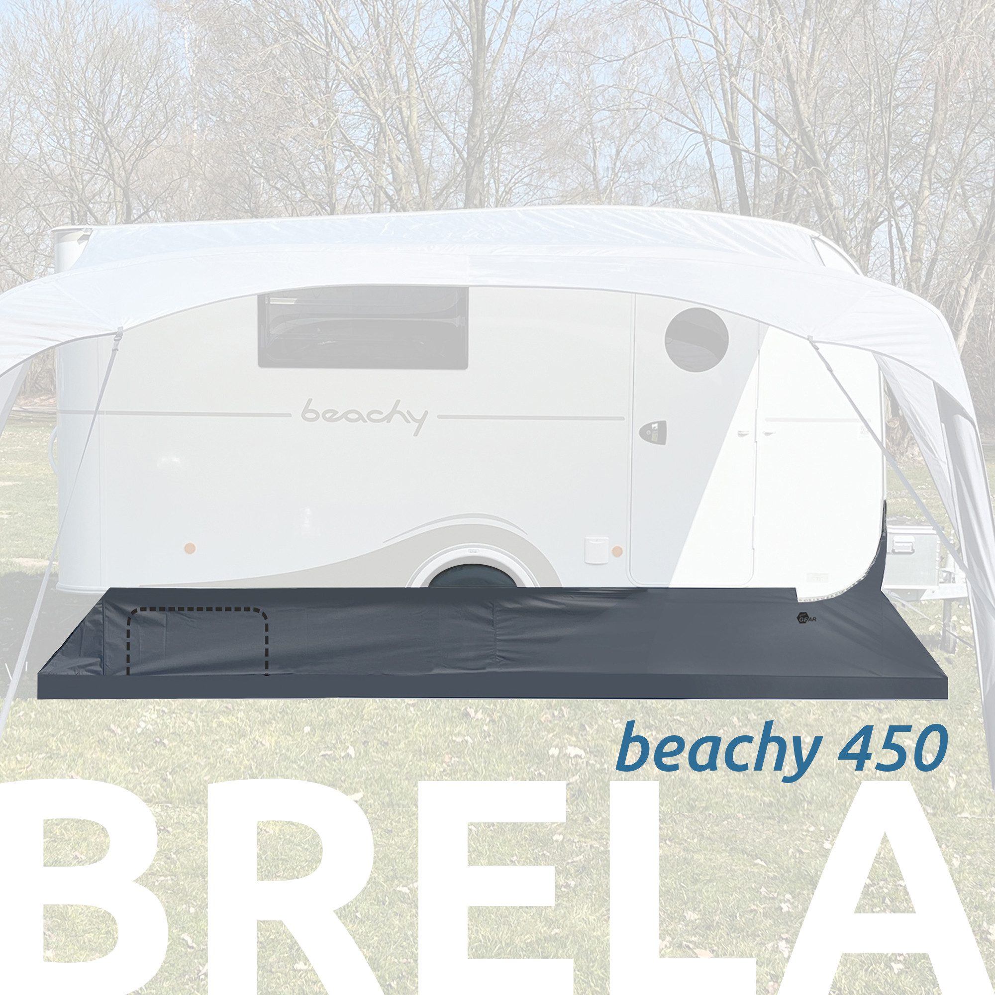 yourGEAR Bodenschutzplane your GEAR Bodenschürze Brela – Windschürze für Hobby Beachy 450