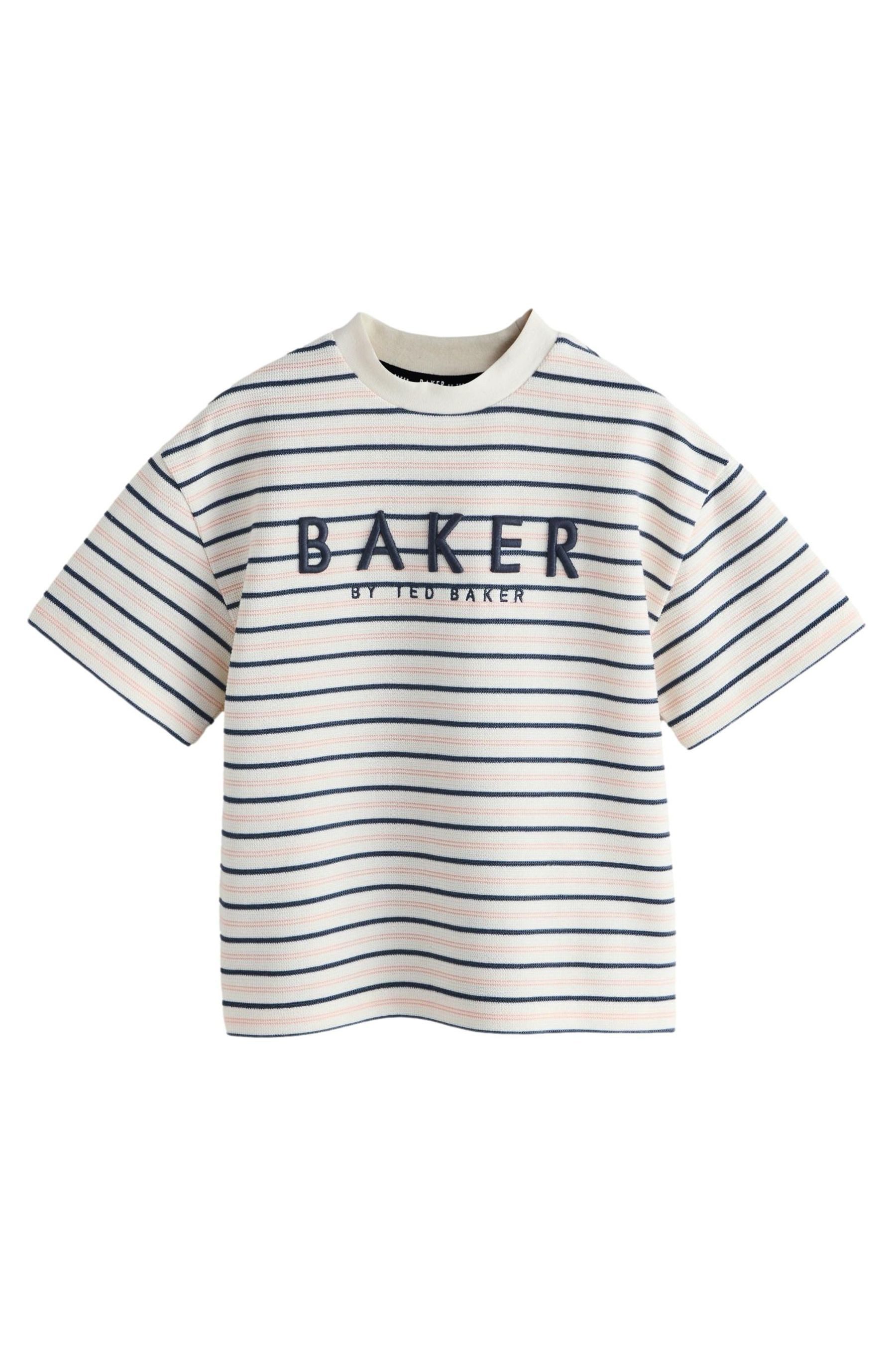 Baker by Ted Baker T-Shirt Baker by Ted Baker T-Shirt mit Strukturstreifen (1-tlg)