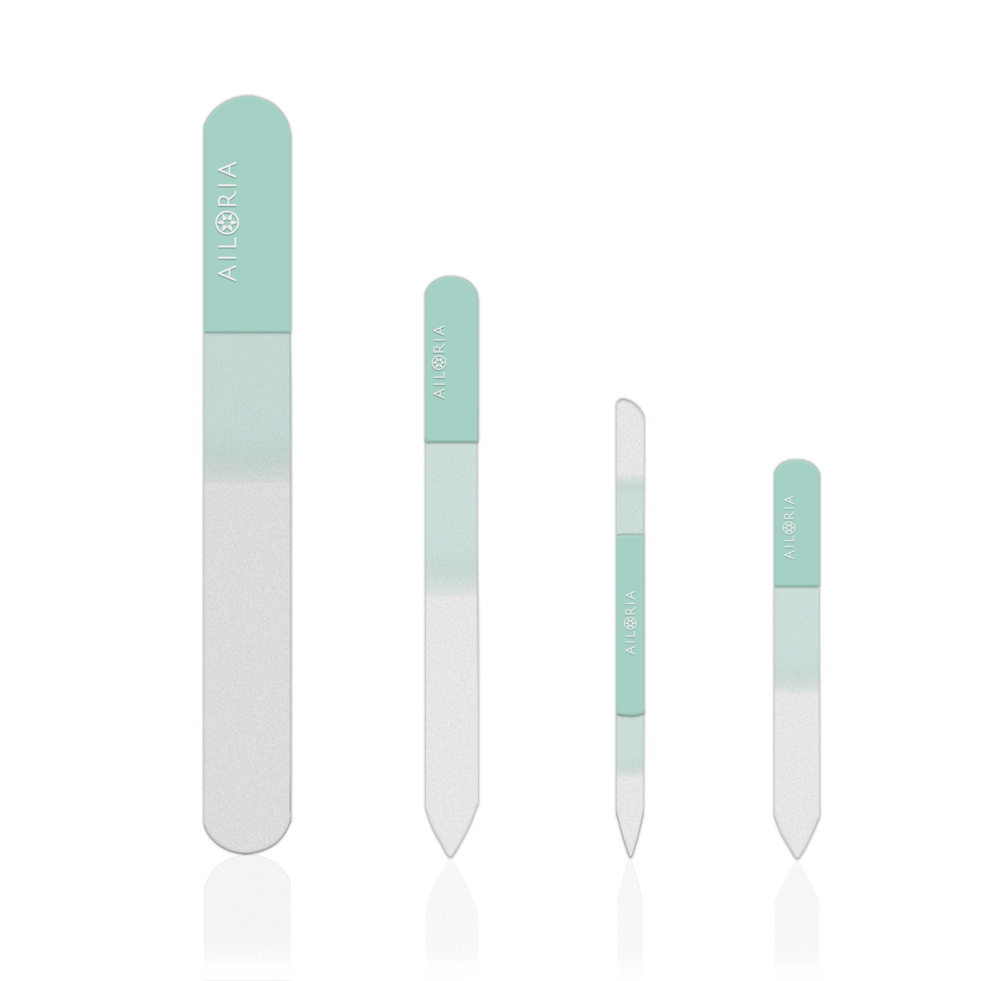 AILORIA Glasnagelfeile CONTOUR PRIME Glas-Nagelfeilenset, Set, 4-tlg., Glas-Nagelfeilenset