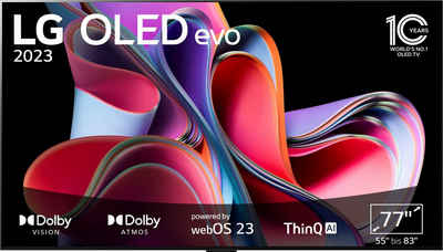 LG OLED77G39LA OLED-Fernseher (195 cm/77 Zoll, 4K Ultra HD, Smart-TV, OLED evo, α9 Gen6 4K AI-Prozessor, Brightness Booster Max)