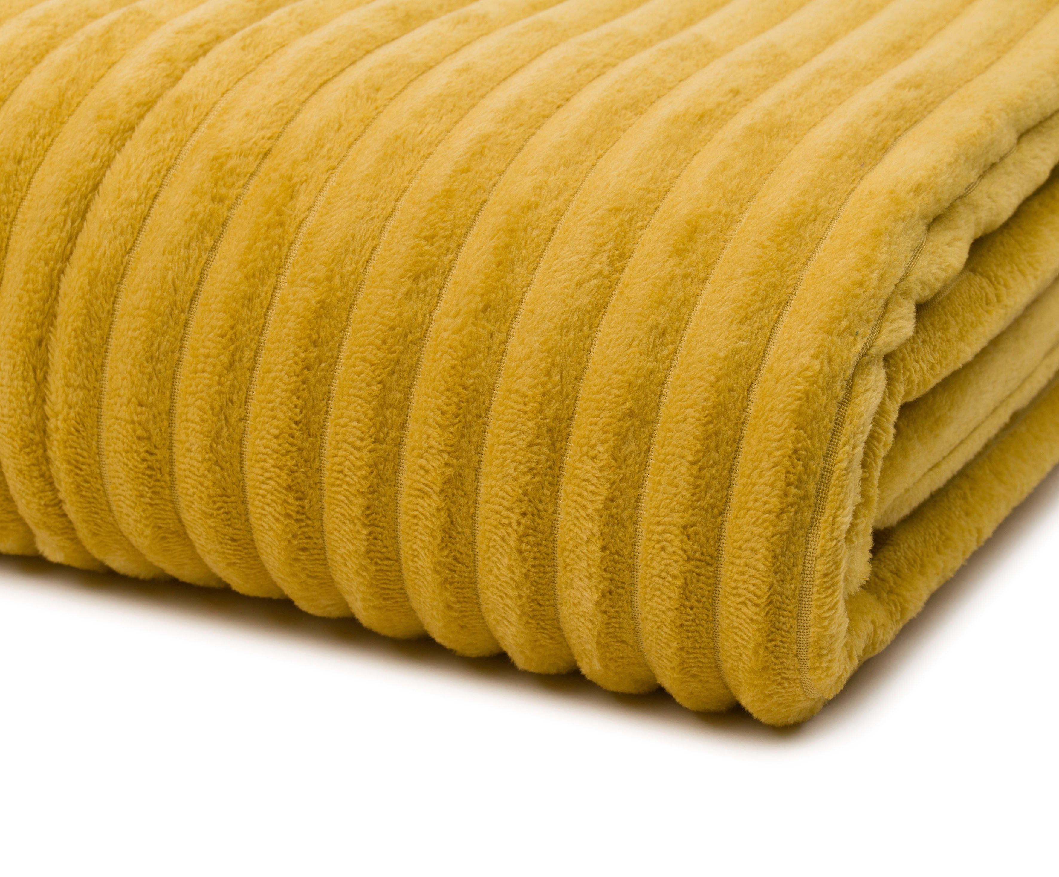 Wohndecke Feincord Kuscheldecke, Gözze, flauschig weich und wohlig warm – Bild 5 von 5