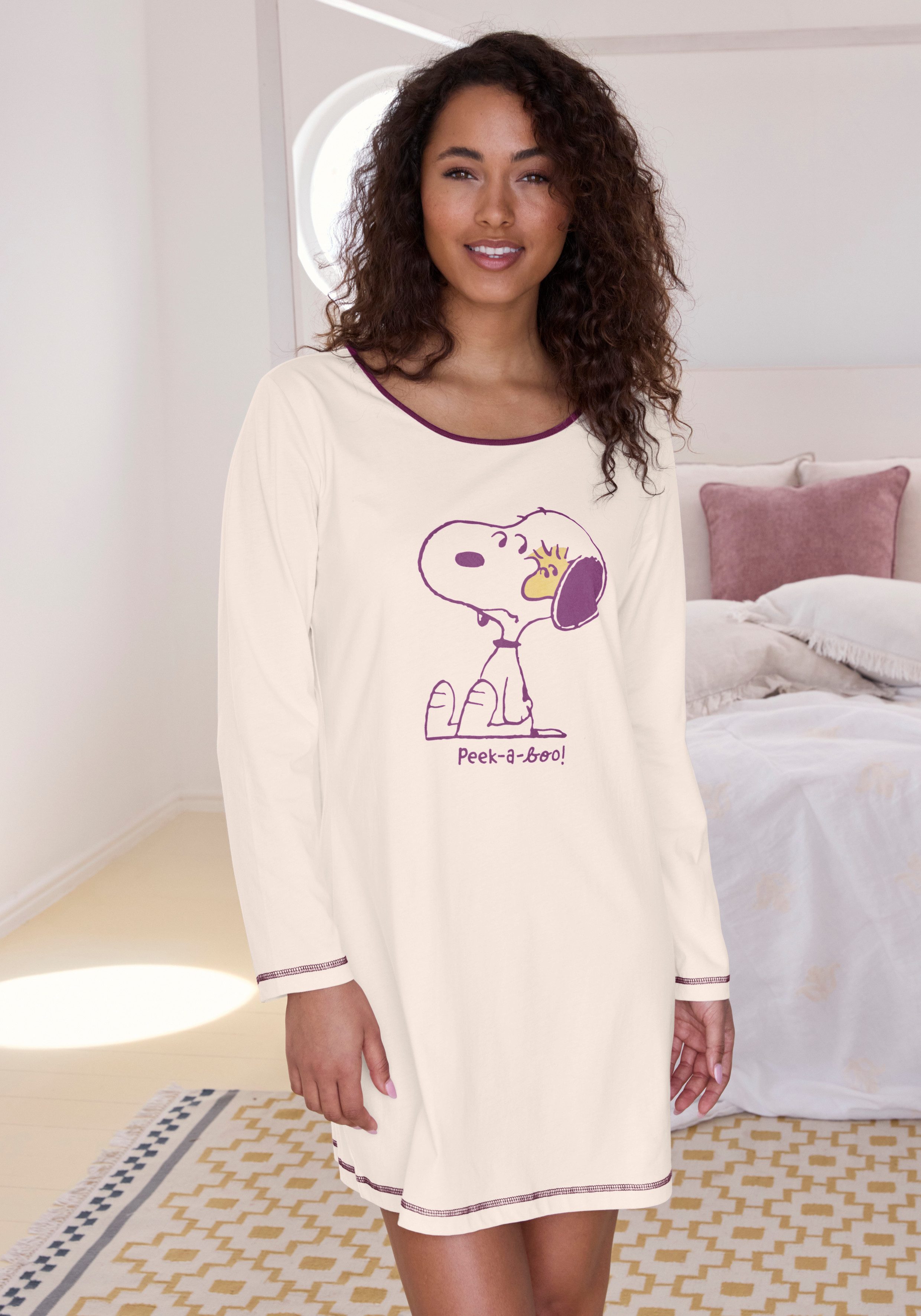 PEANUTS Nachthemd (1-teilig) mit Snoopy-Druck günstig online kaufen