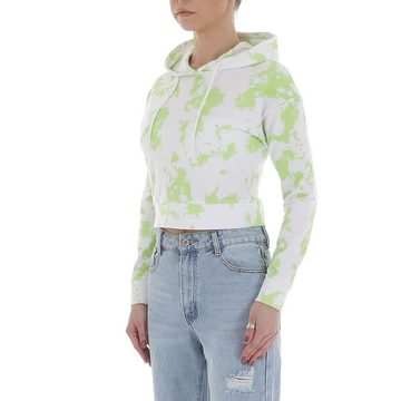 Ital-Design Kapuzensweatshirt Damen Freizeit Kapuze Camouflage Stretch Sweatshirt in Grün