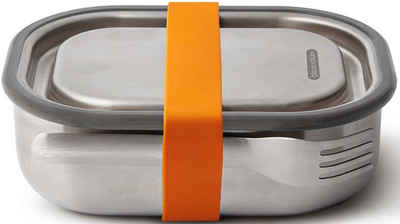 black+blum Lunchbox, Edelstahl, (1-tlg), (3-in1), auslaufsicher, mit Silikon-Ventil, Gabel und Gurt, 600 ml
