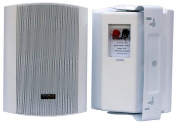 E-Lektron EWL4 2 Außenlautsprecher (60 W, inkl. Wandhalterungen, passiv, Stereo, Wetterfest)