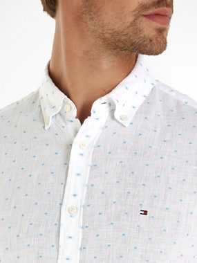 Tommy Hilfiger Langarmhemd LINEN FIL COUPE SF SHIRT modisch gepunktet