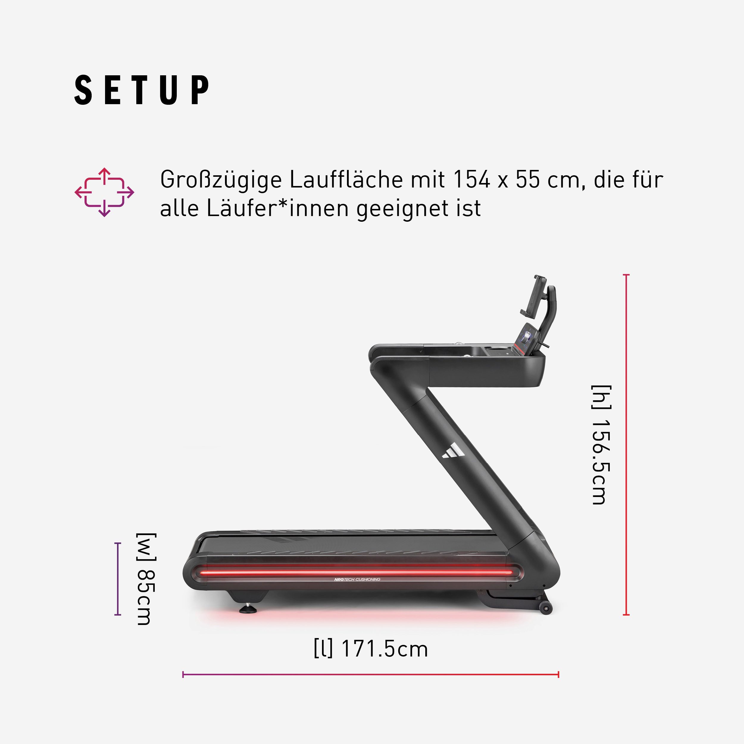 adidas Performance Laufband adidas T-700 DC (Packung), Über die Drehregler-Oberfläche können Sie Ihr Training nahtlos steuern