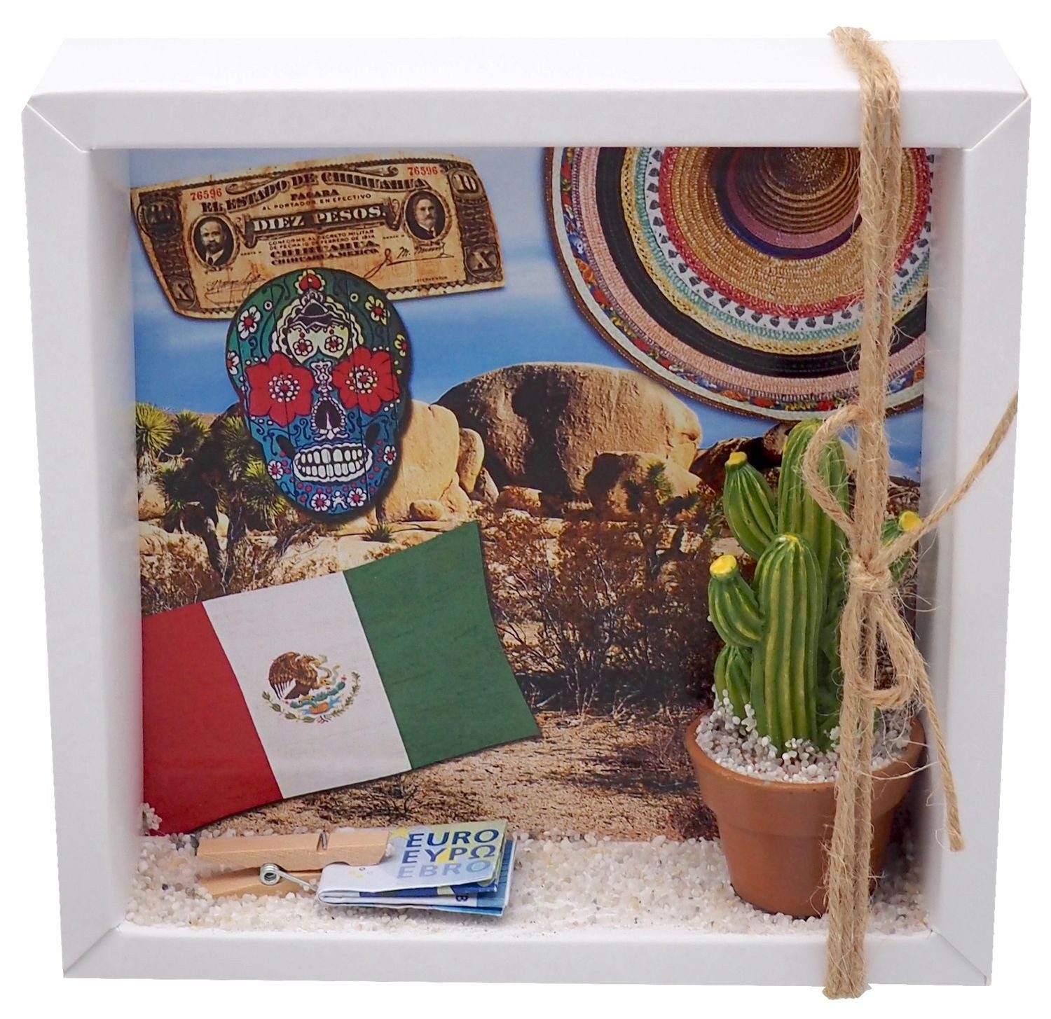 ZauberDeko Geschenkbox Geldgeschenk Verpackung Mexiko Urlaub Reise Fernreise Kaktus