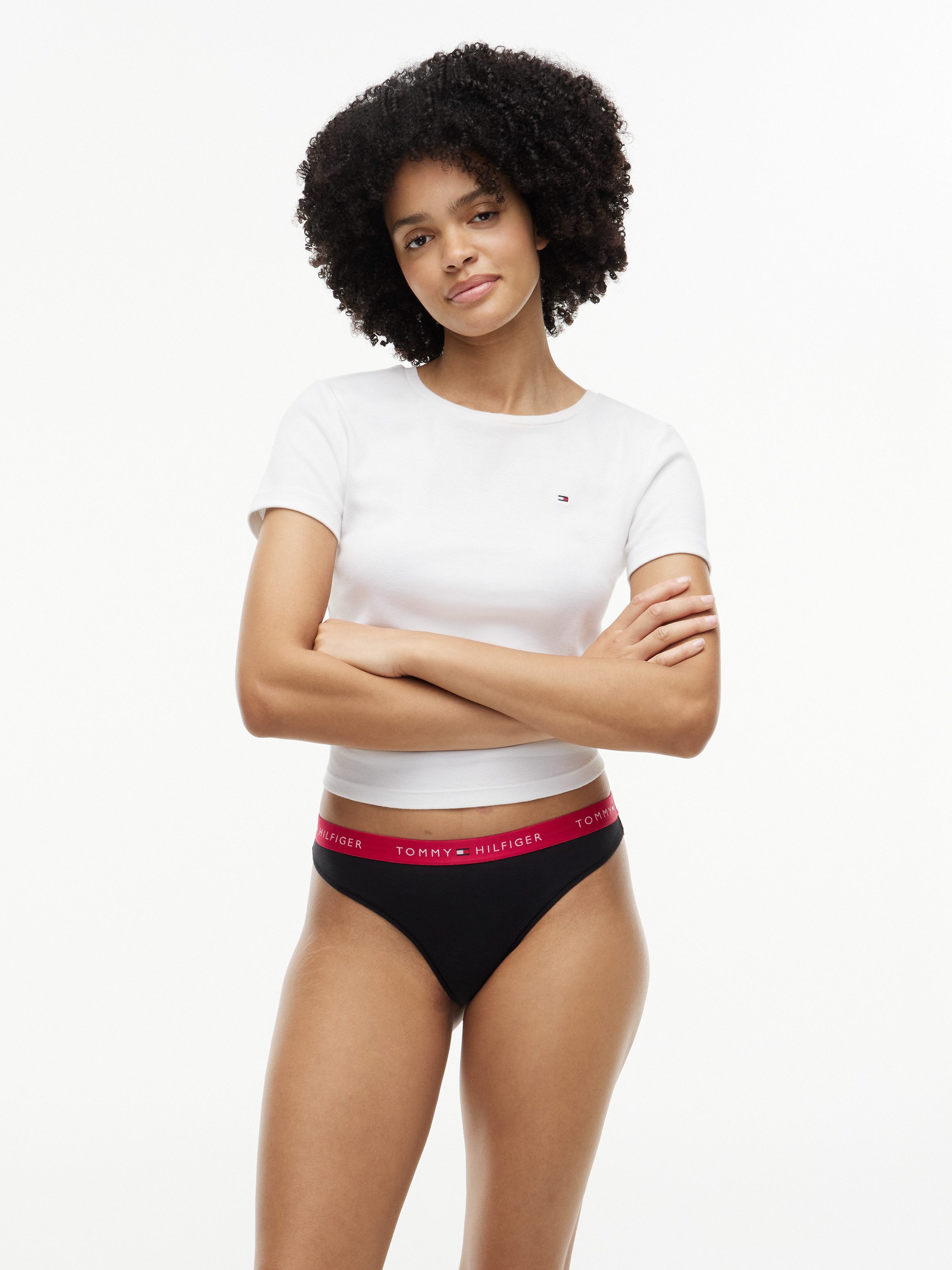 Tommy Hilfiger Underwear Tanga 3 PACK THONG (EXT.SIZES) (Packung, 3-St) mit Logobund – Bild 2 von 5