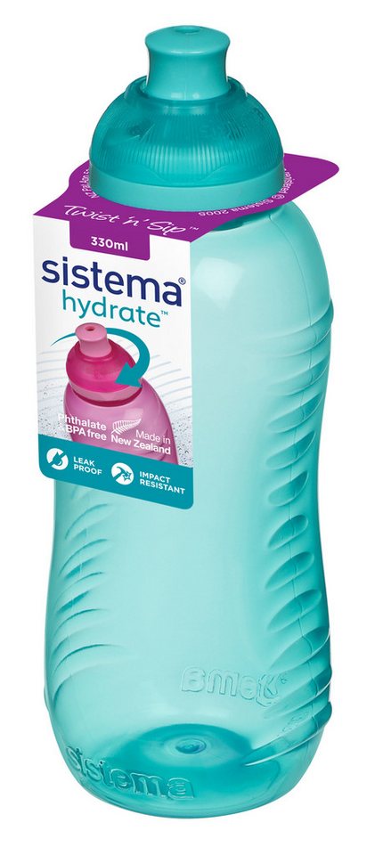 sistema Trinkflasche Sistema 330ml Twist `N` Sip Squeeze Bottle - Minty Teal