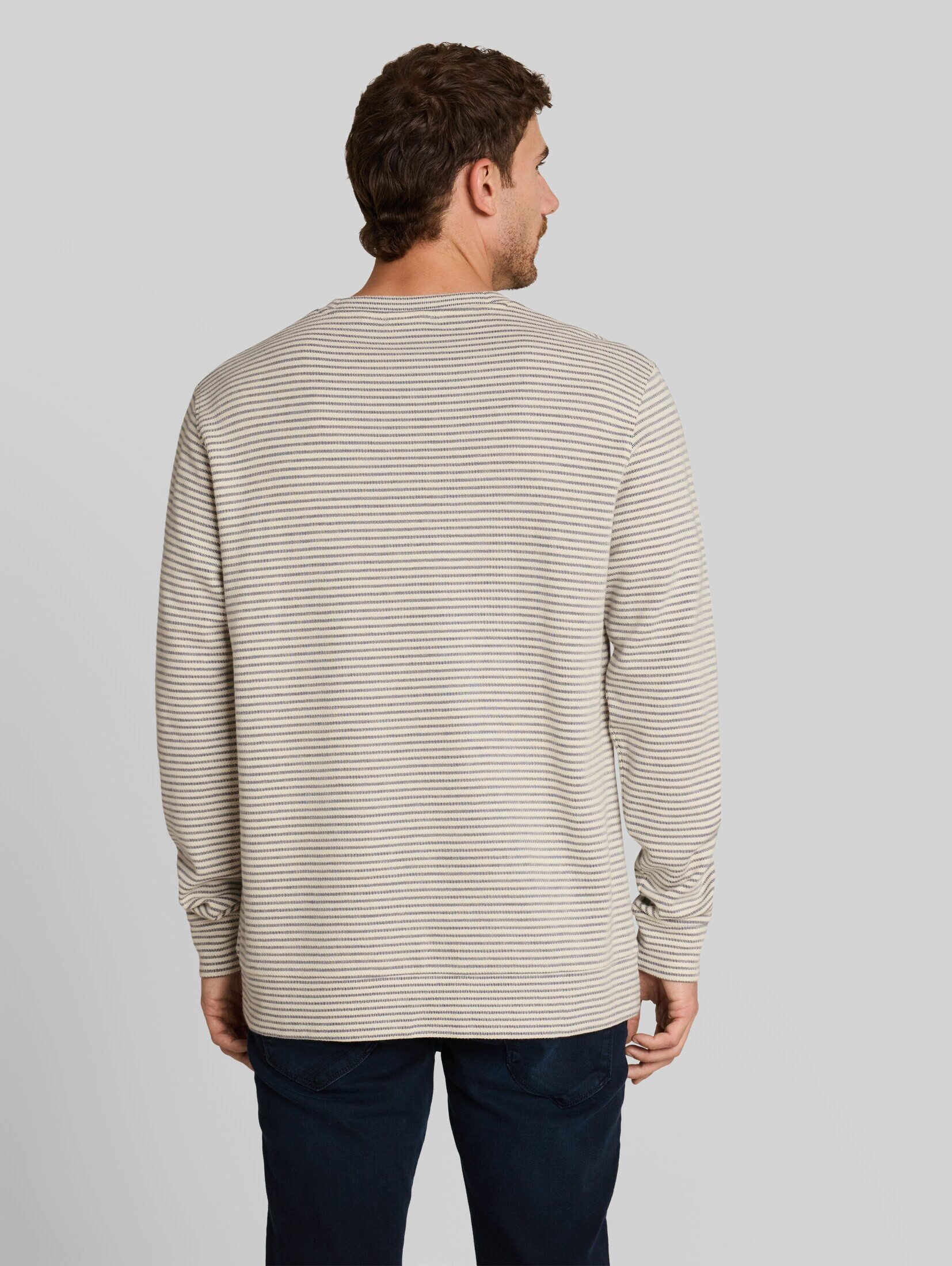 TOM TAILOR Langarmshirt T-Shirt (im Einserpack) Langarmshirt mit Streifenmuster