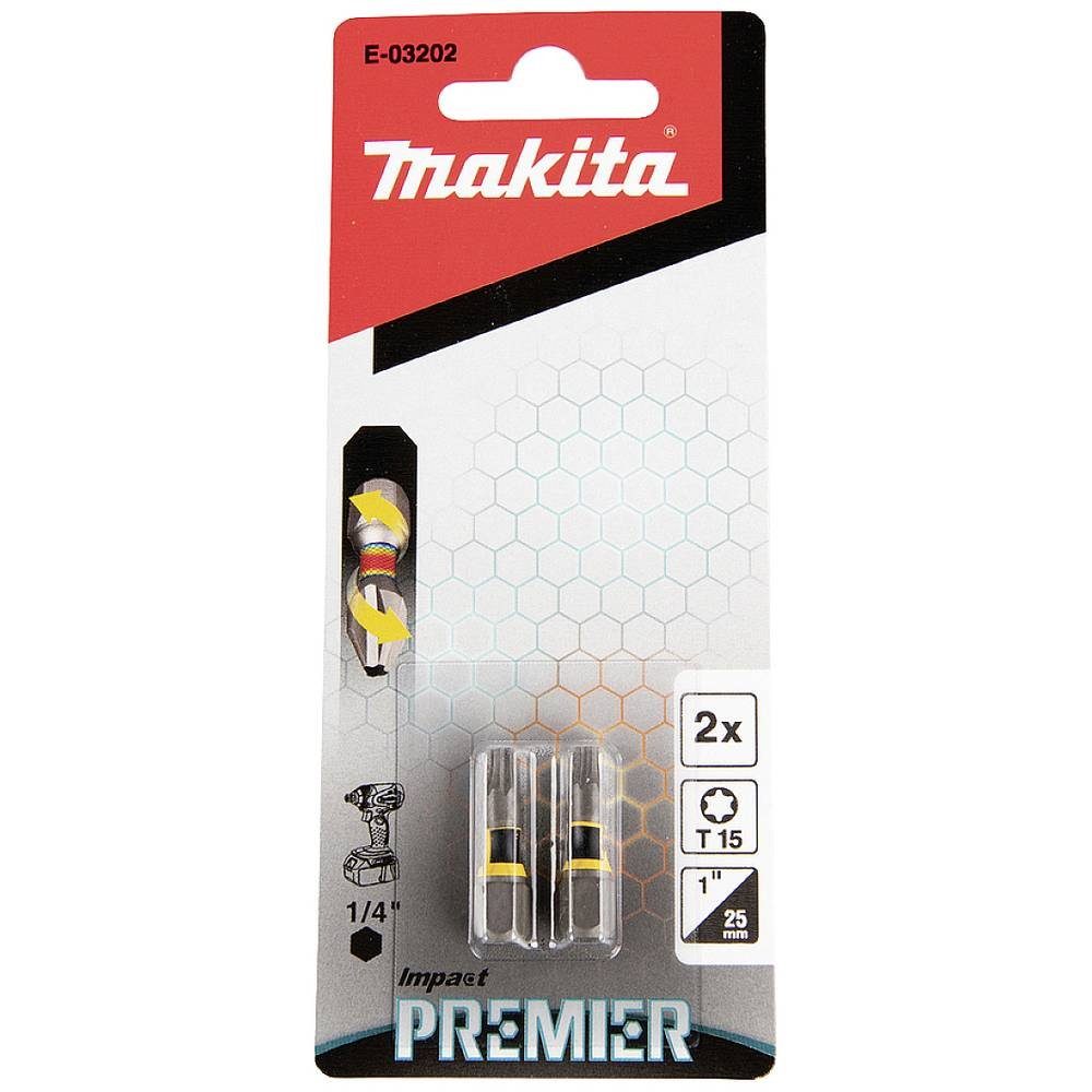 2Stk T15x25 Bit Torx-Bit Makita Torsion