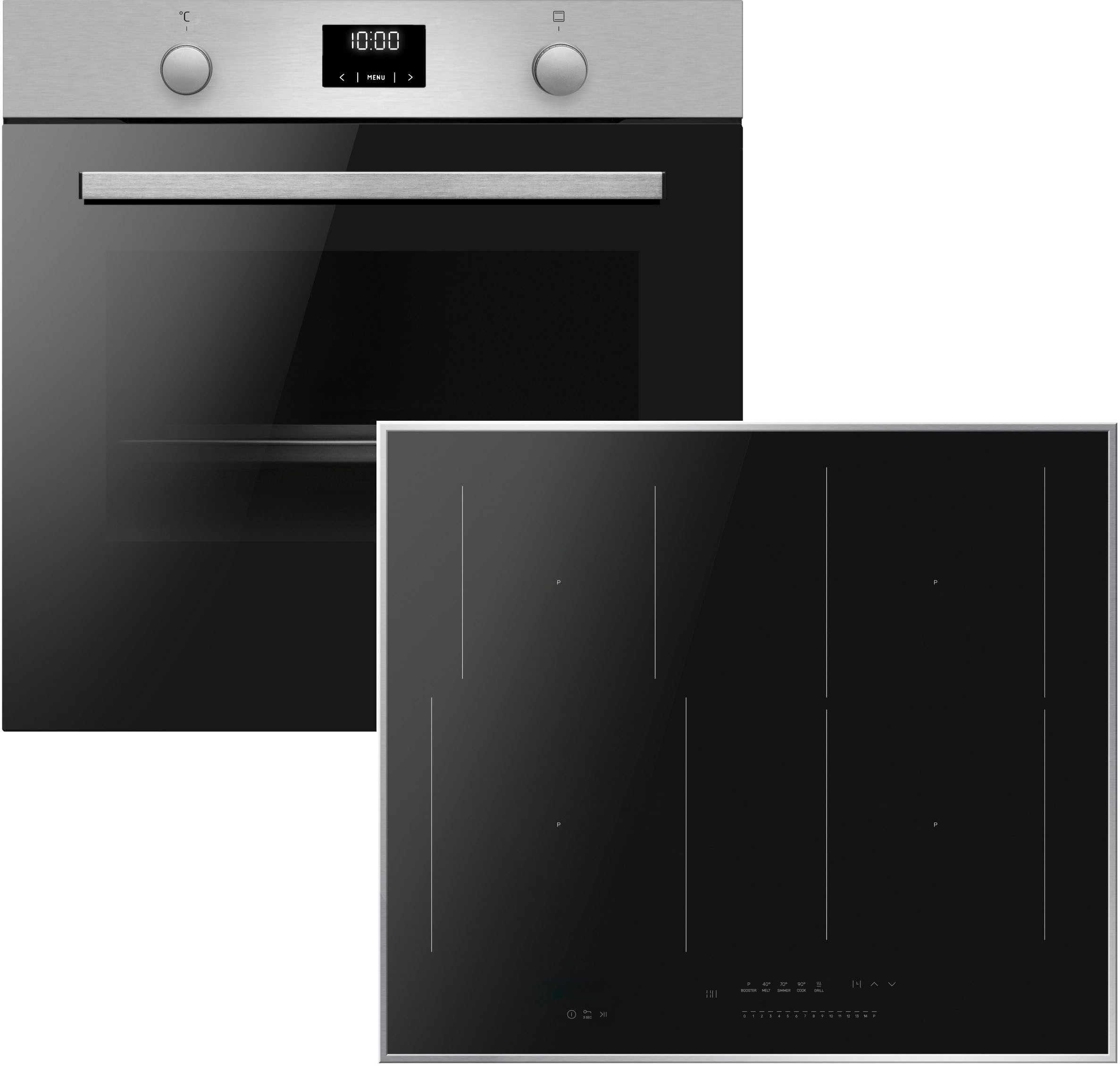 Amica Backofen-Set EBIX 955 100 E FlexConnect, mit Teleskopauszug nachrüstbar, Steam Clean, Mehr Freiheit für deine Küche – FlexConnect macht’s möglich!