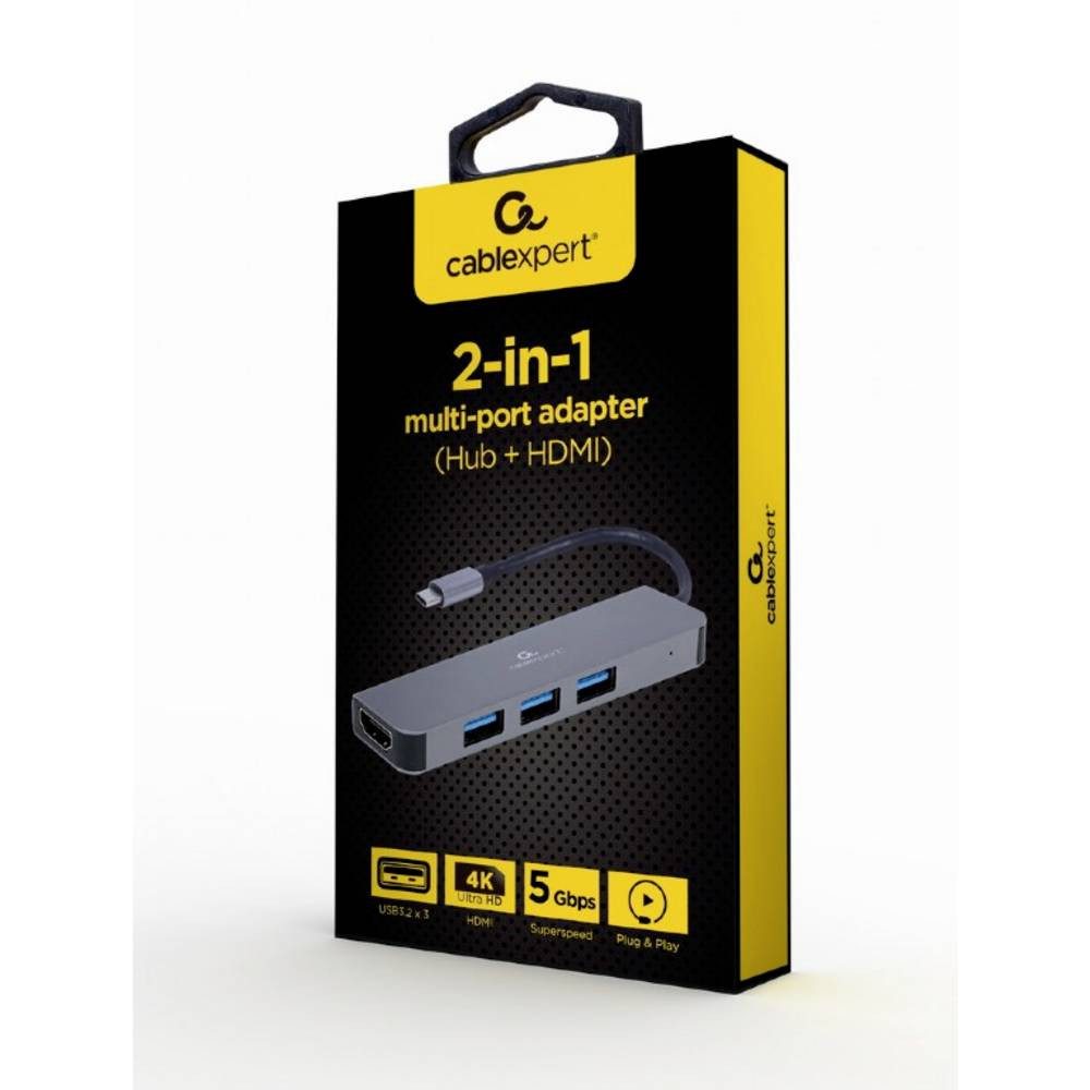 Gembird Laptop-Dockingstation laptop-dockingstation & portreplikator USB 3.2 Gen 1 (3.1