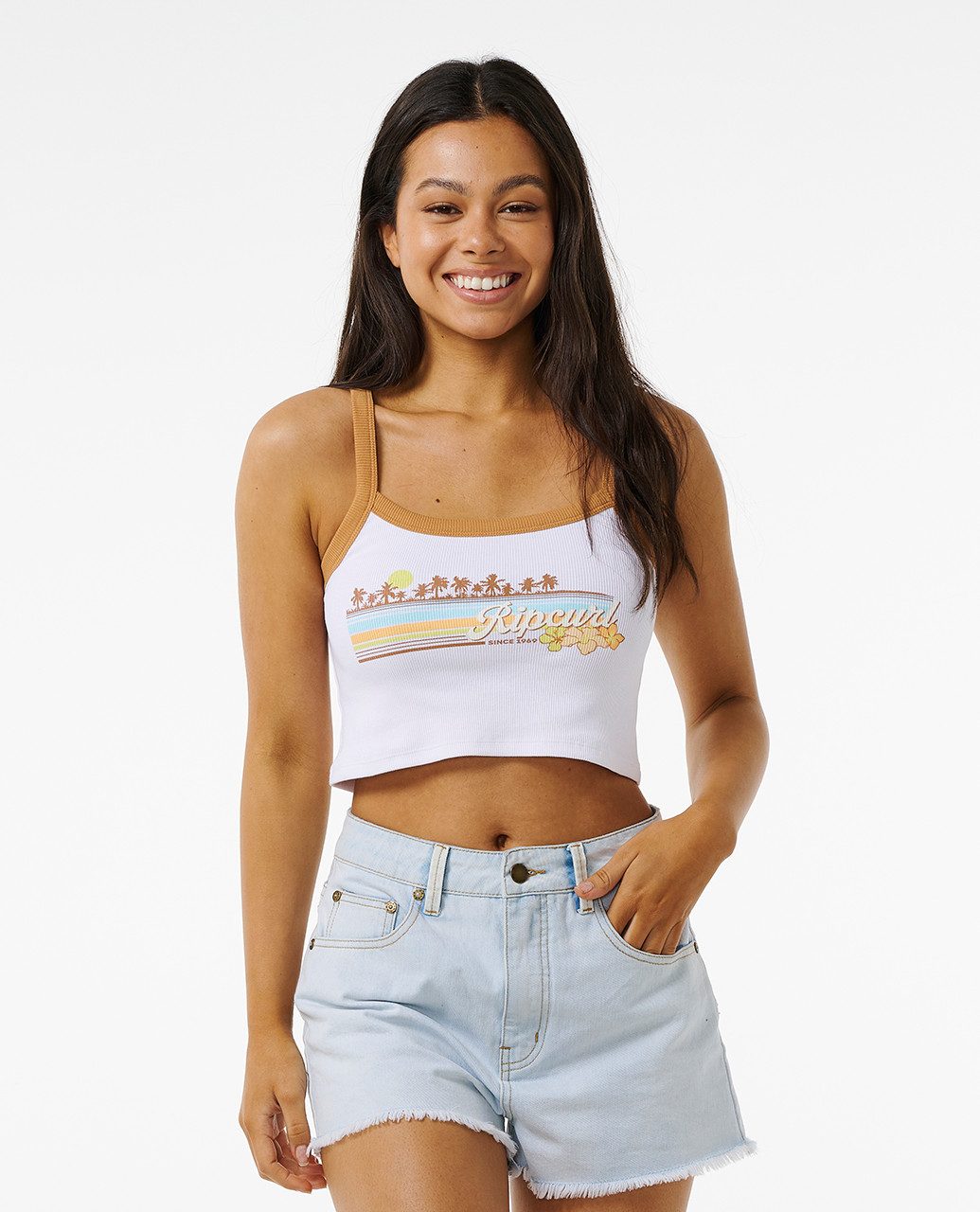 GORGLITTER Damen Rollkragen Top - Ärmellos Crop Top Slim Fit