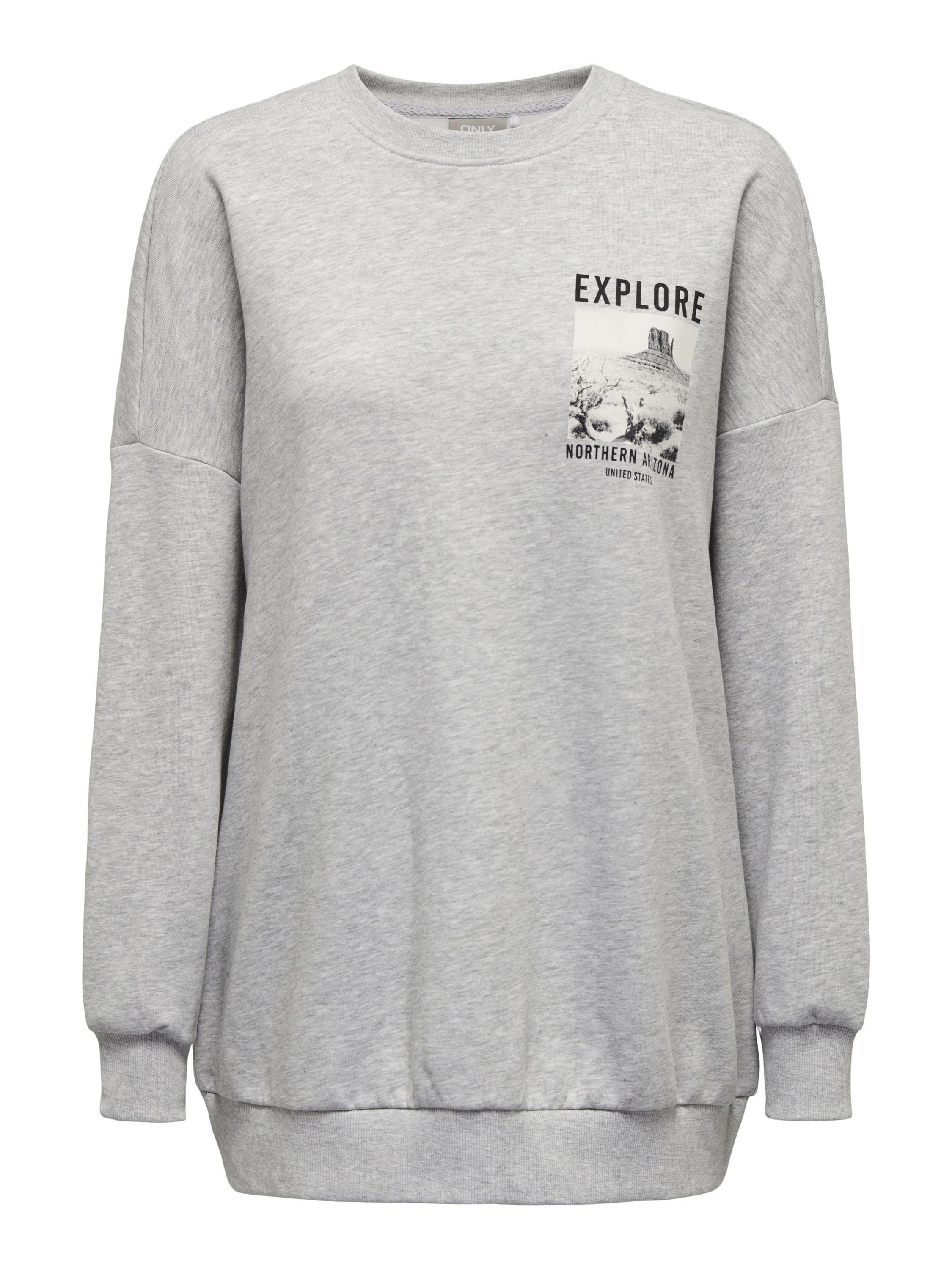 ONLY Longpullover Grau | Sweatshirts