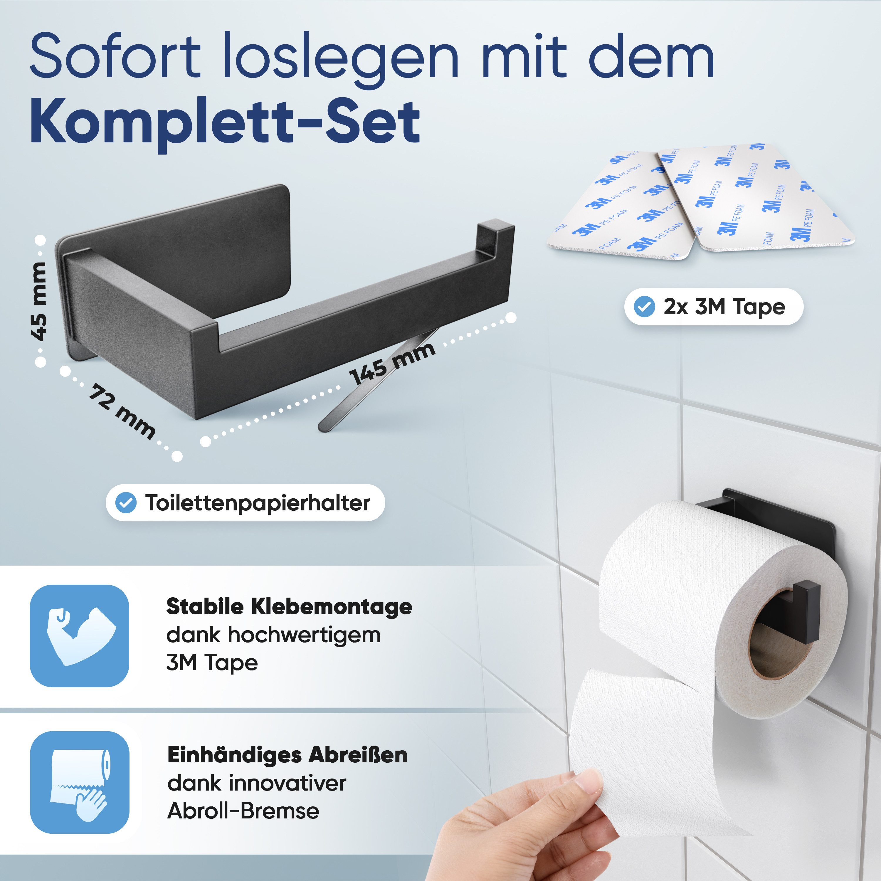 Wohnheld Toilettenpapierhalter Toilettenpapierhalter Klopapierhalter WC Pap günstig online kaufen