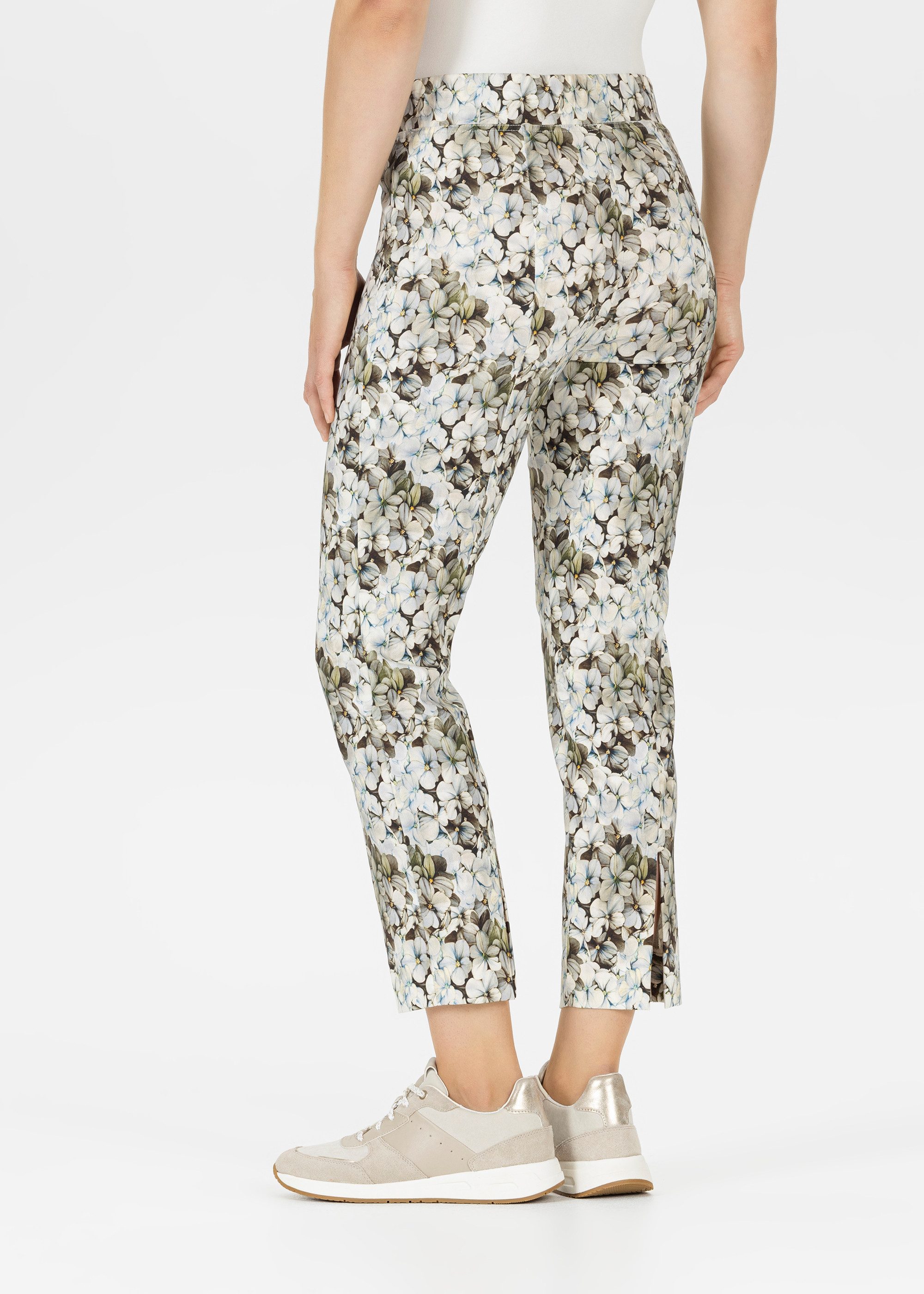 Stehmann Stoffhose Fimi-680 3/4-Länge mit floralem Allover-Print