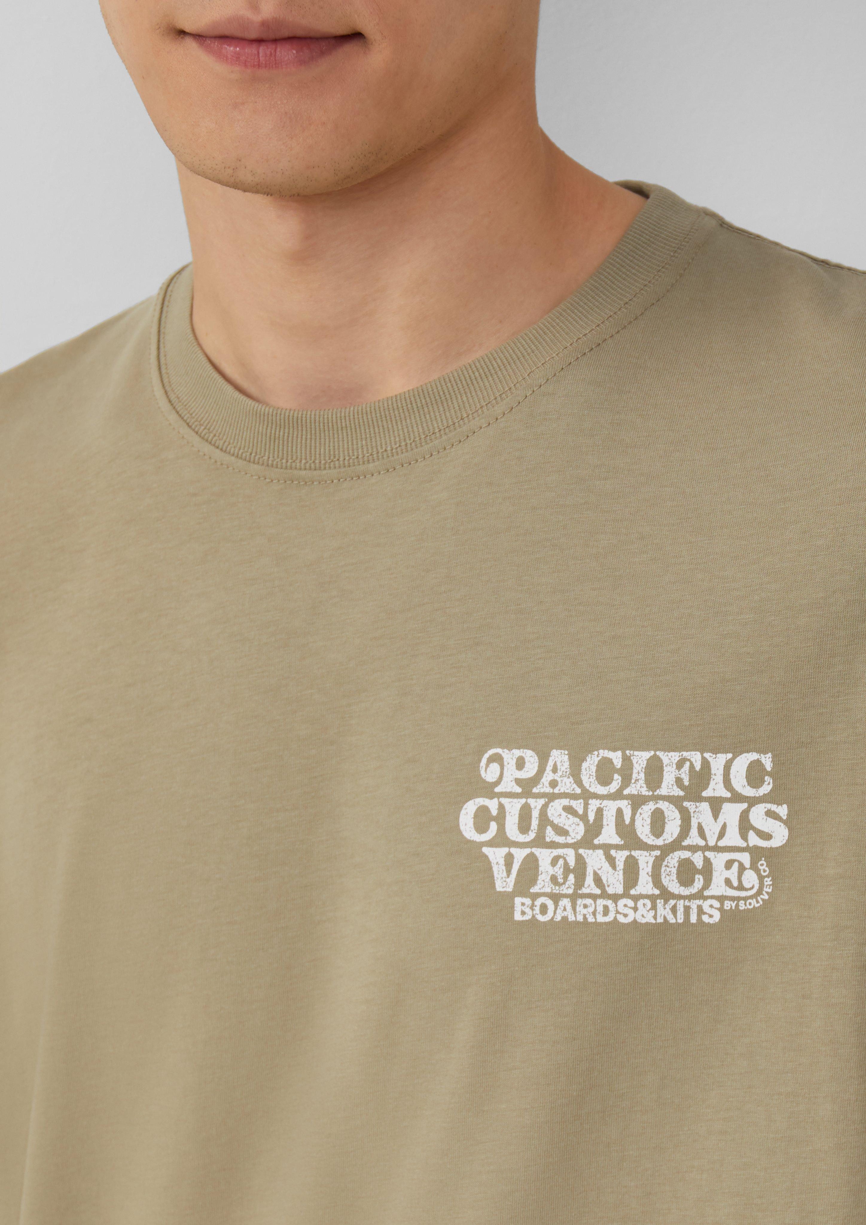 s.Oliver Kurzarmshirt Baumwoll-T-Shirt mit Crewneck und günstig online kaufen