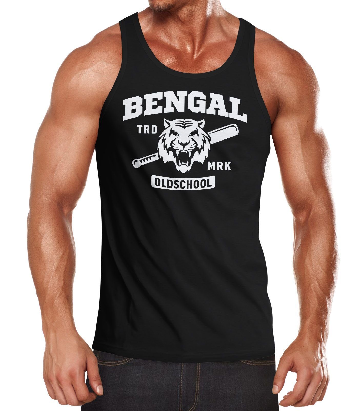 Muscle Print Sport Shirt Tank-Top Neverless® Baseball Neverless Bengal Tiger Herren mit Tanktop Muskelshirt USA