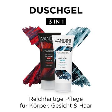 VANDINI Hautpflege-Set Duschgel Set- für Männer, Pflegeduschgel mit Vulkanwasser & Sandelholz, 1-tlg.
