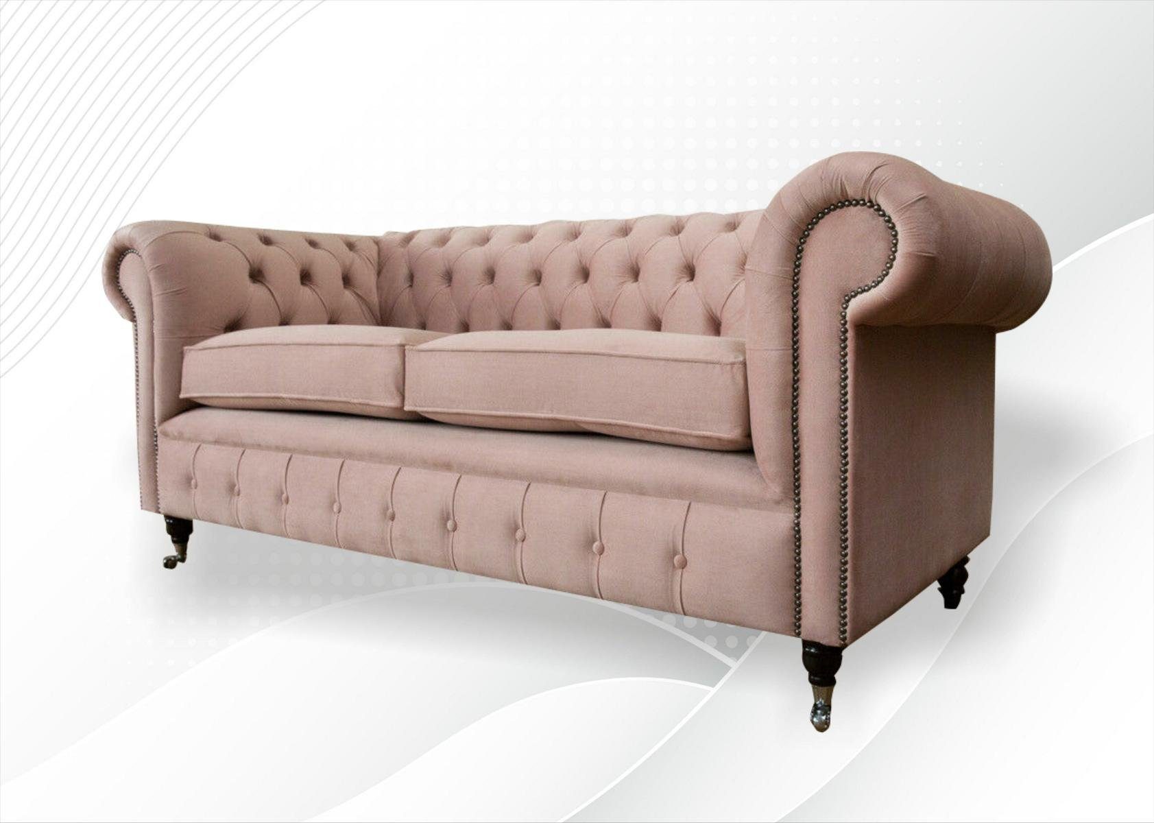 Sofa Chesterfield 197 cm 3 Couch Chesterfield-Sofa, Sitzer JVmoebel Design