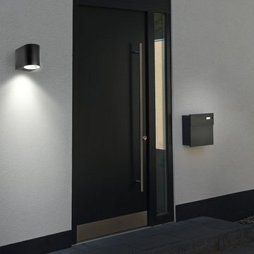 etc-shop Außen-Wandleuchte, Leuchtmittel inklusive, Warmweiß, 3er Set LED Down Strahler Fassaden Haus Tür Leuchten Wand Spot Außen