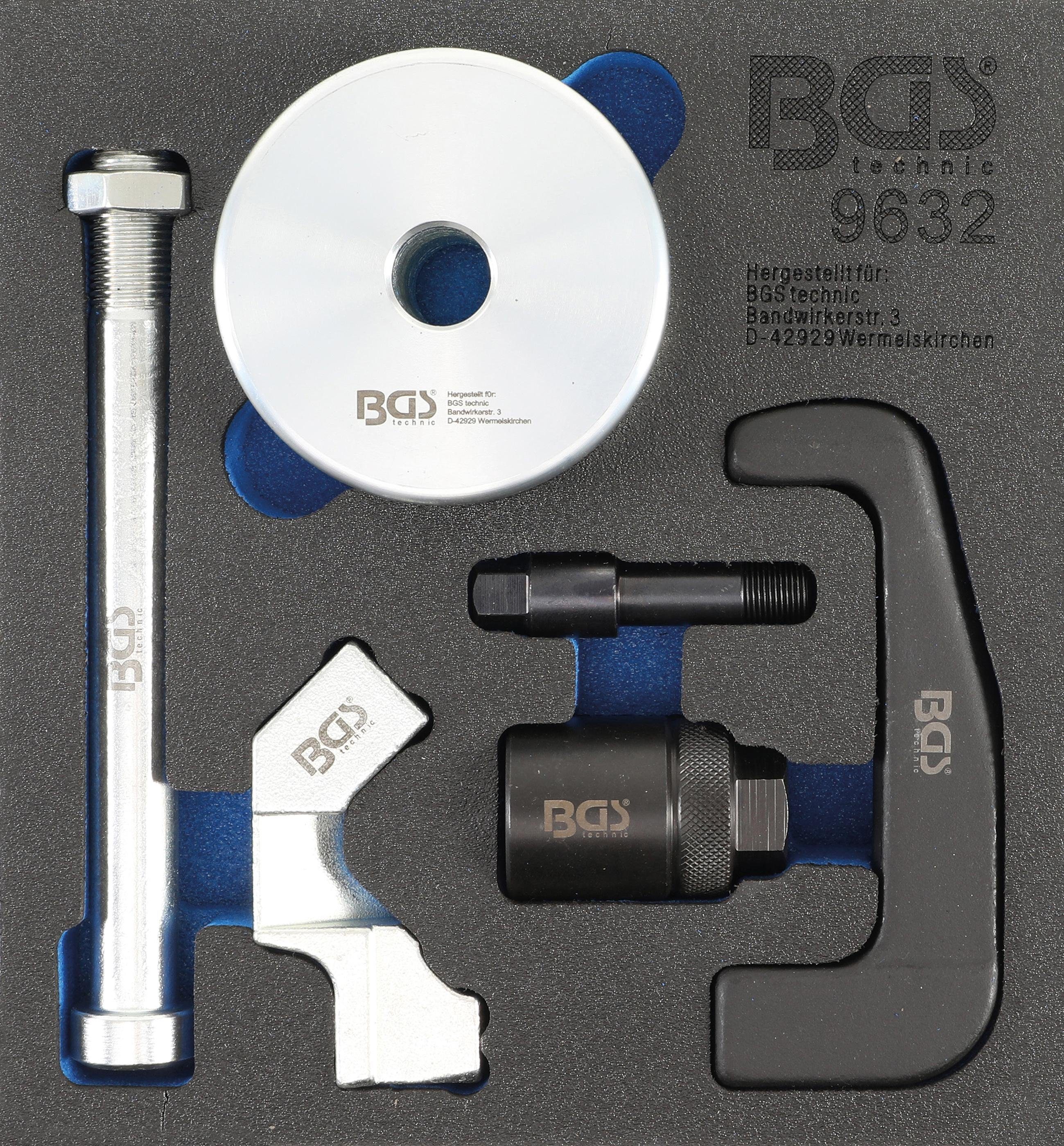 BGS technic Werkstattwagen Werkstattwageneinlage 1/6: Injektoren-Auszieher, für Bosch CDI Injektoren, 6-tlg.