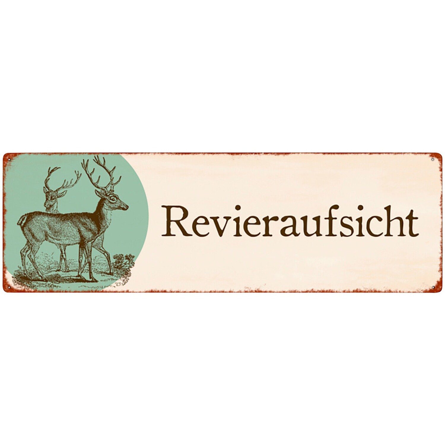 INTERLUXE Home Accessoires Metallschild Dekoschild ''Revieraufsicht''