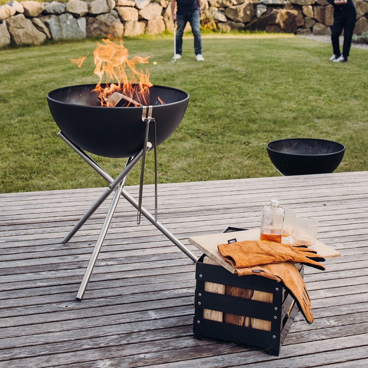höfats Feuerschale Dreibein, (schraubbares Dreibein aus massivem Edelstahl, für erhöhten und sicheren Stand, werkzeugloser Aufbau), Zubehör für alle Bowl Жаровни