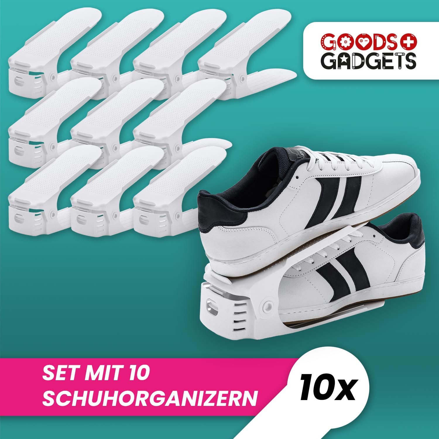 Goods+Gadgets Schuhstapler Schuhorganizer 50% mehr Platz, im Schuhregal Sch günstig online kaufen